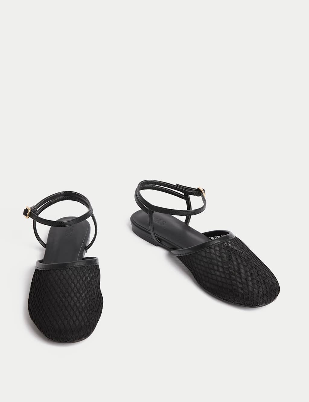 Mesh Ankle Strap Flat Sandals 2 of 3