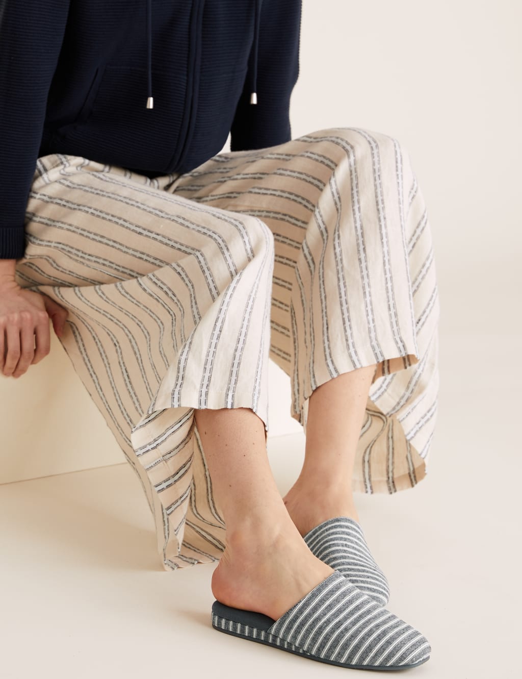 Wedge Square Toe Mule Slippers M S Collection M S