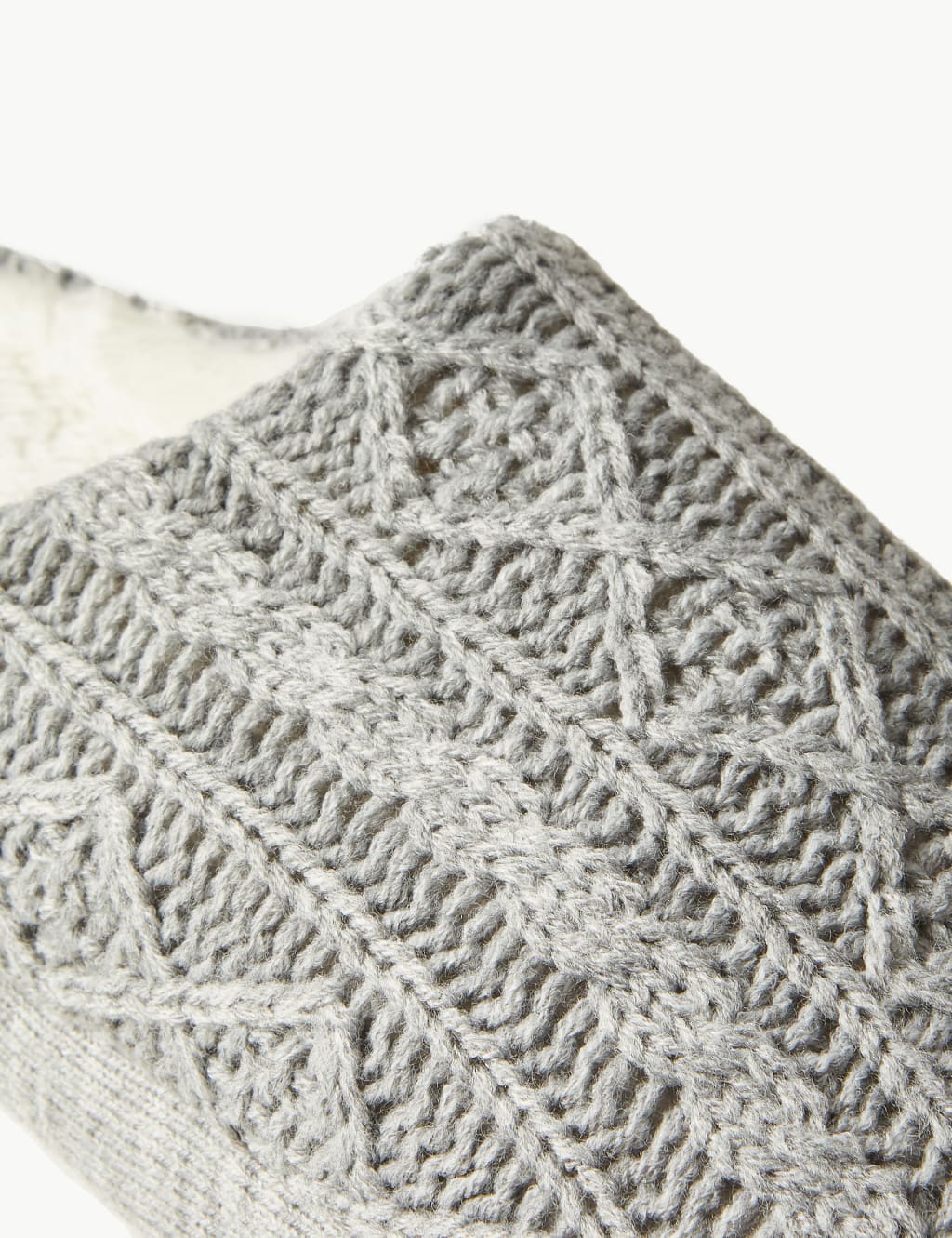 Cable Knit Mule Slippers with Memory Foam 4 of 6