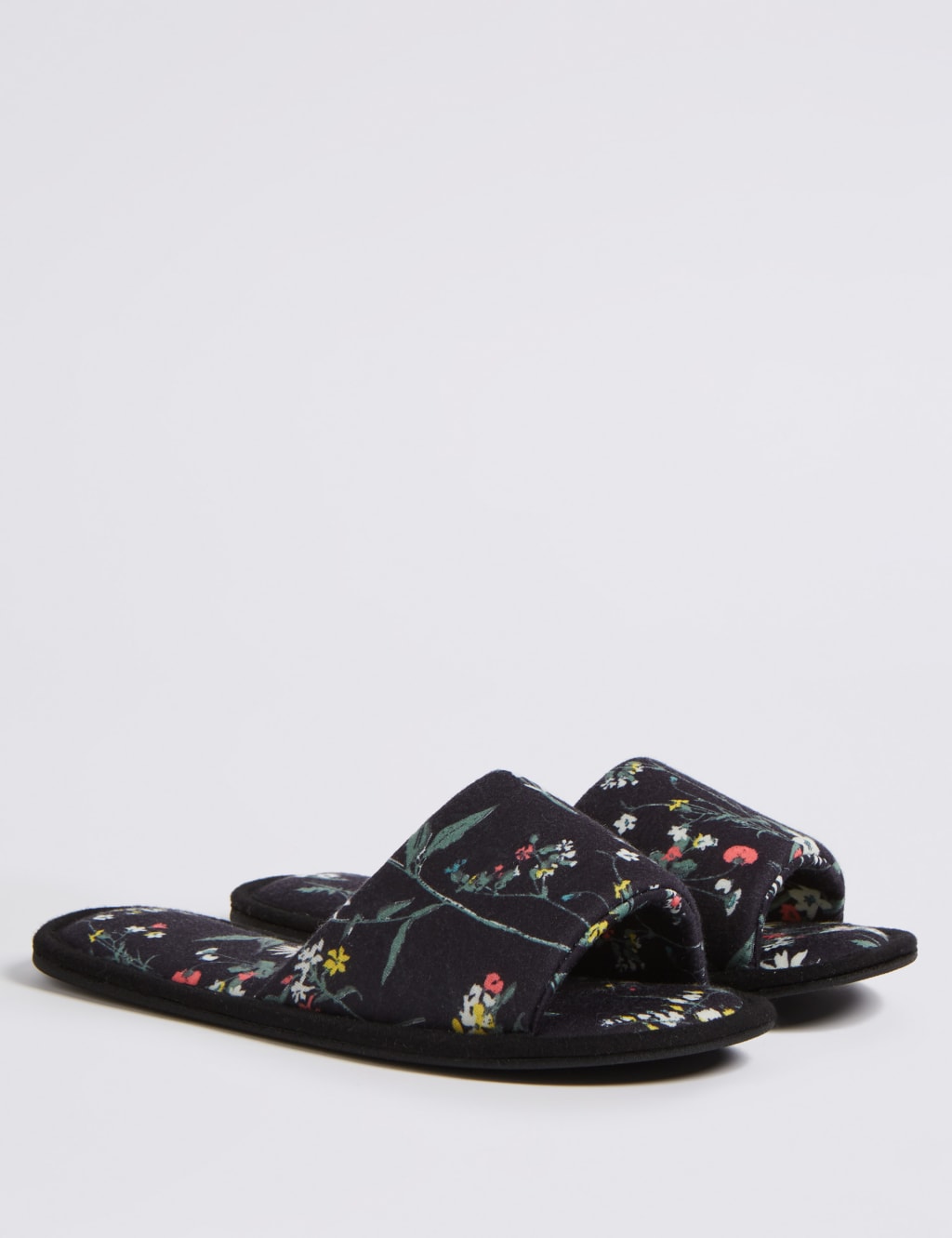 Floral Print Mule Slippers 3 of 6
