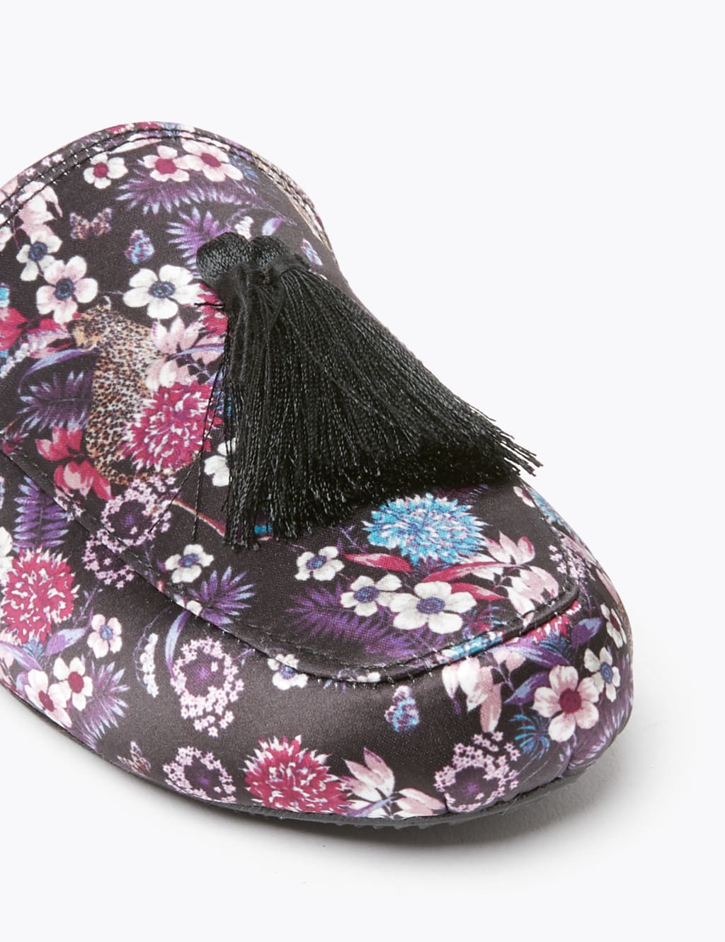 Faux fur tassel mules sale