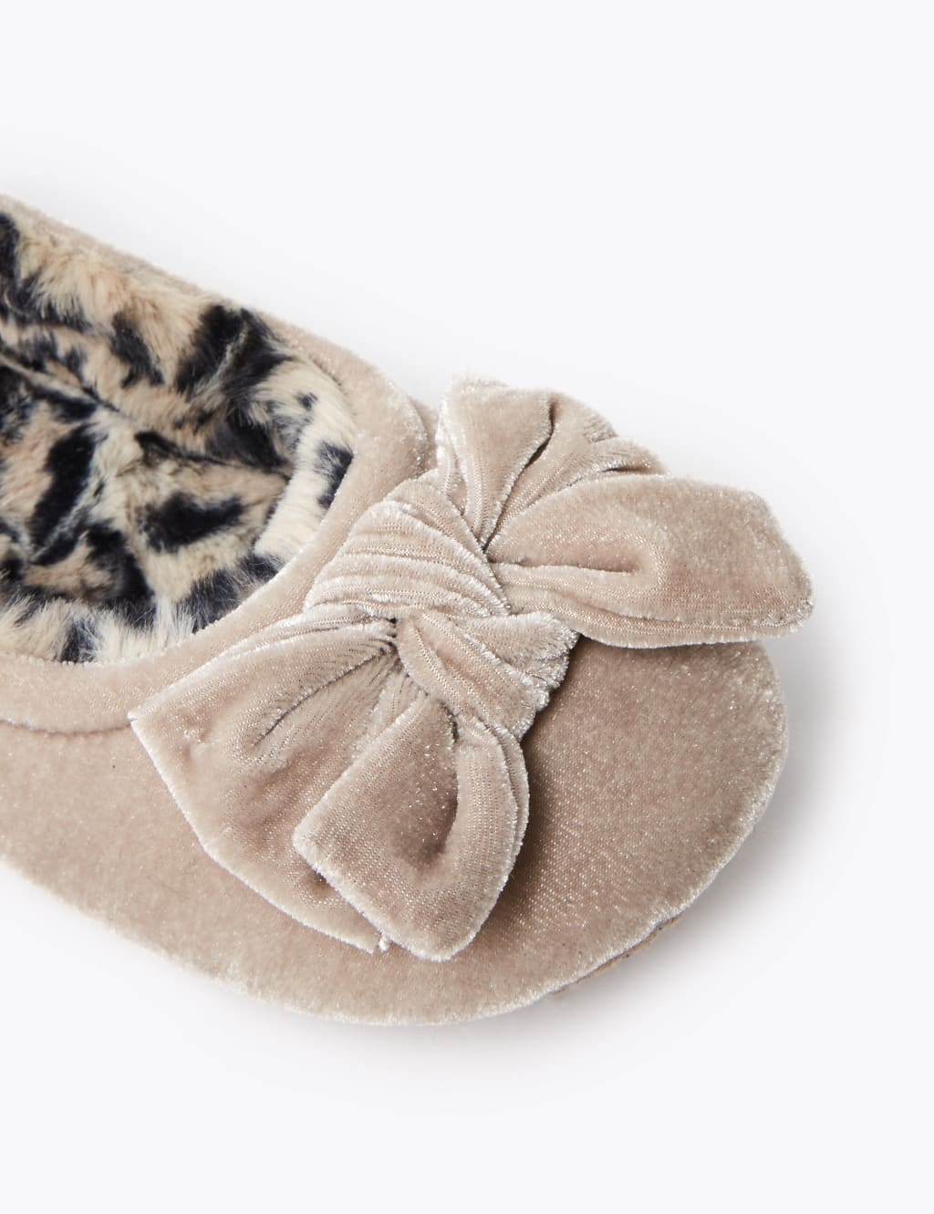 Fluffy Bow Ballerina Slippers M S Collection M S