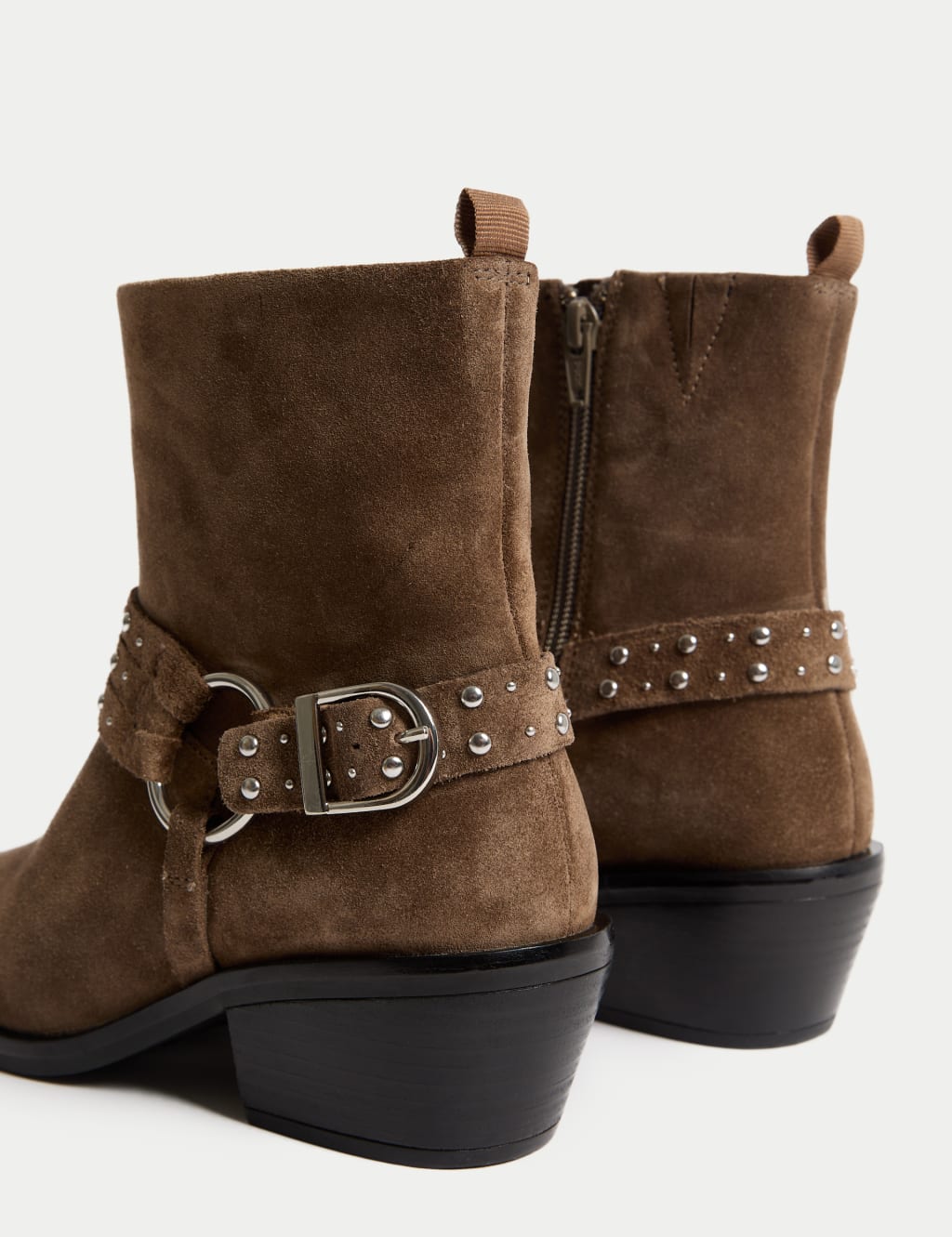 Suede studded boots clearance