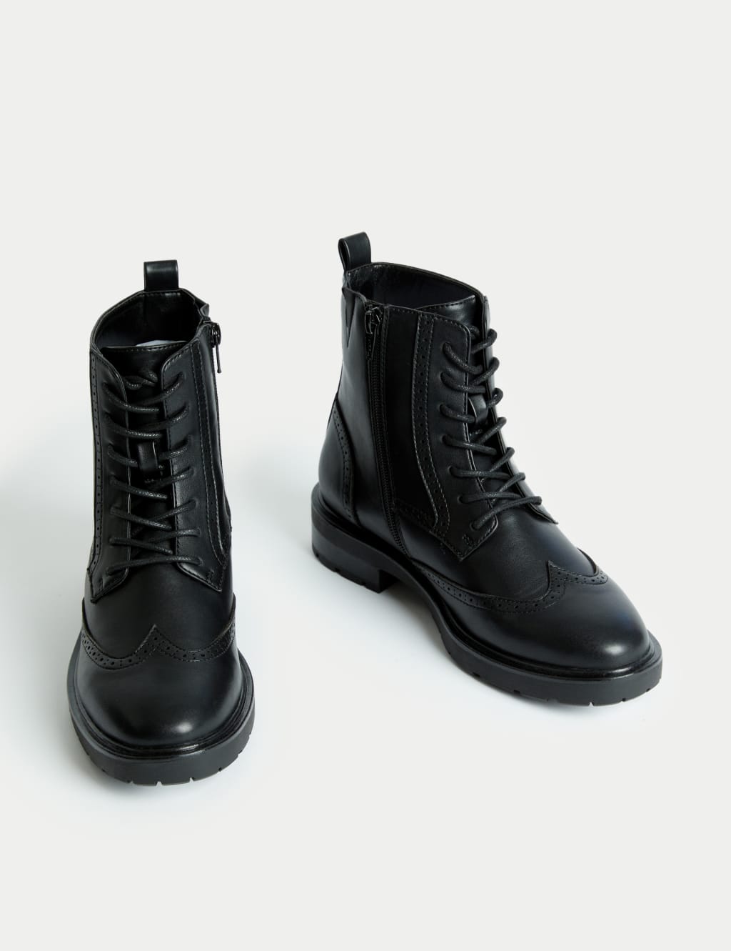 Flat tie up boots top