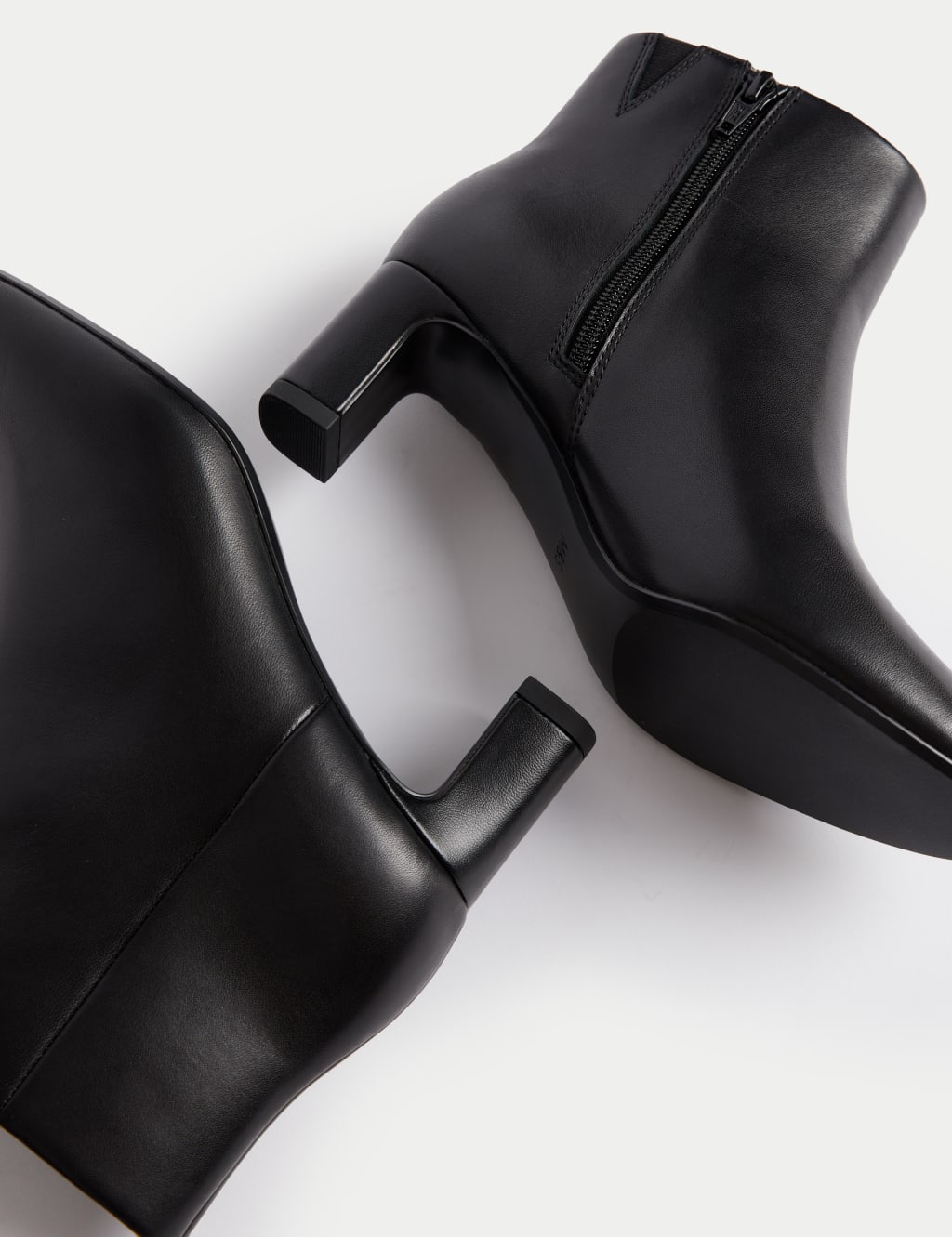 Wide Fit Leather Block Heel Ankle Boots M S Collection M S