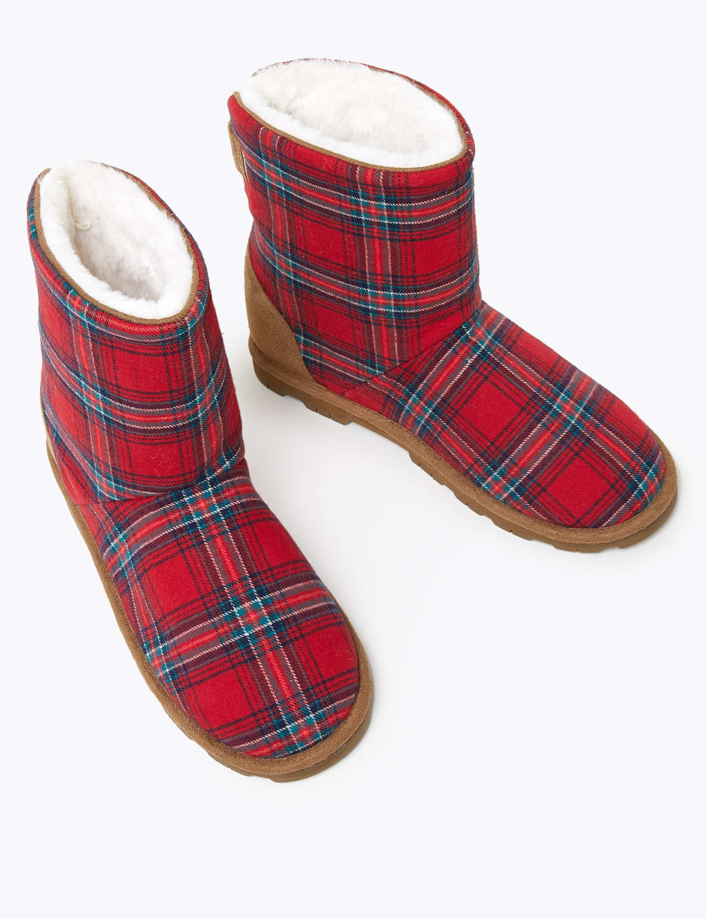 Plaid booties womens top