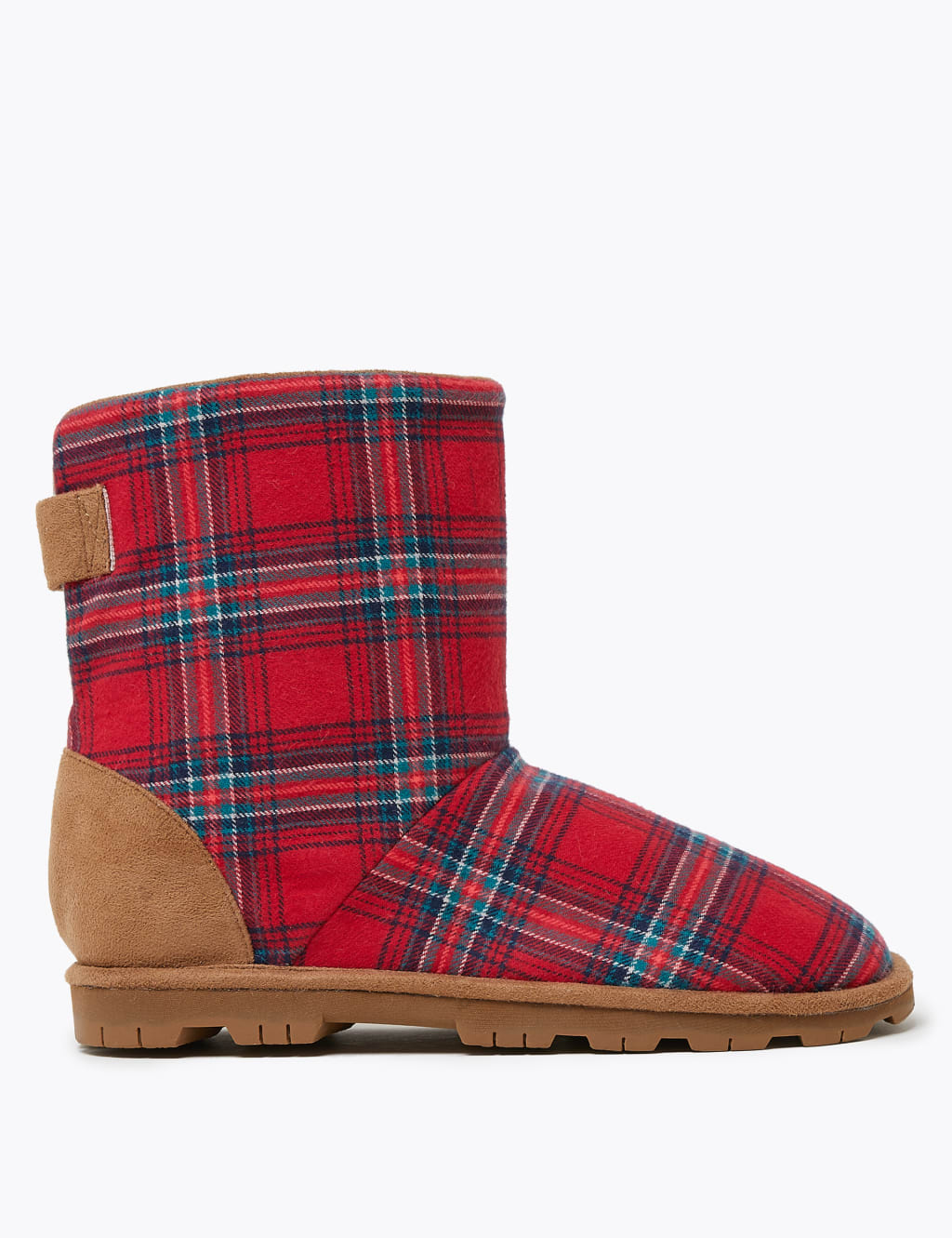 Checked Slipper Boots M S Collection M S