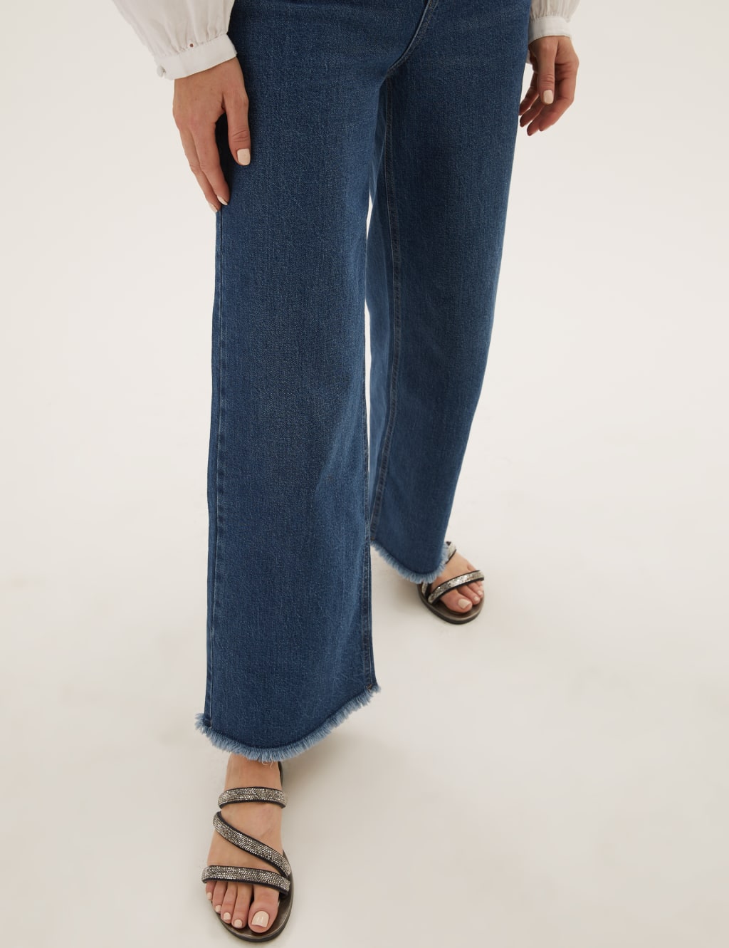 Embellished flat mules hot sale