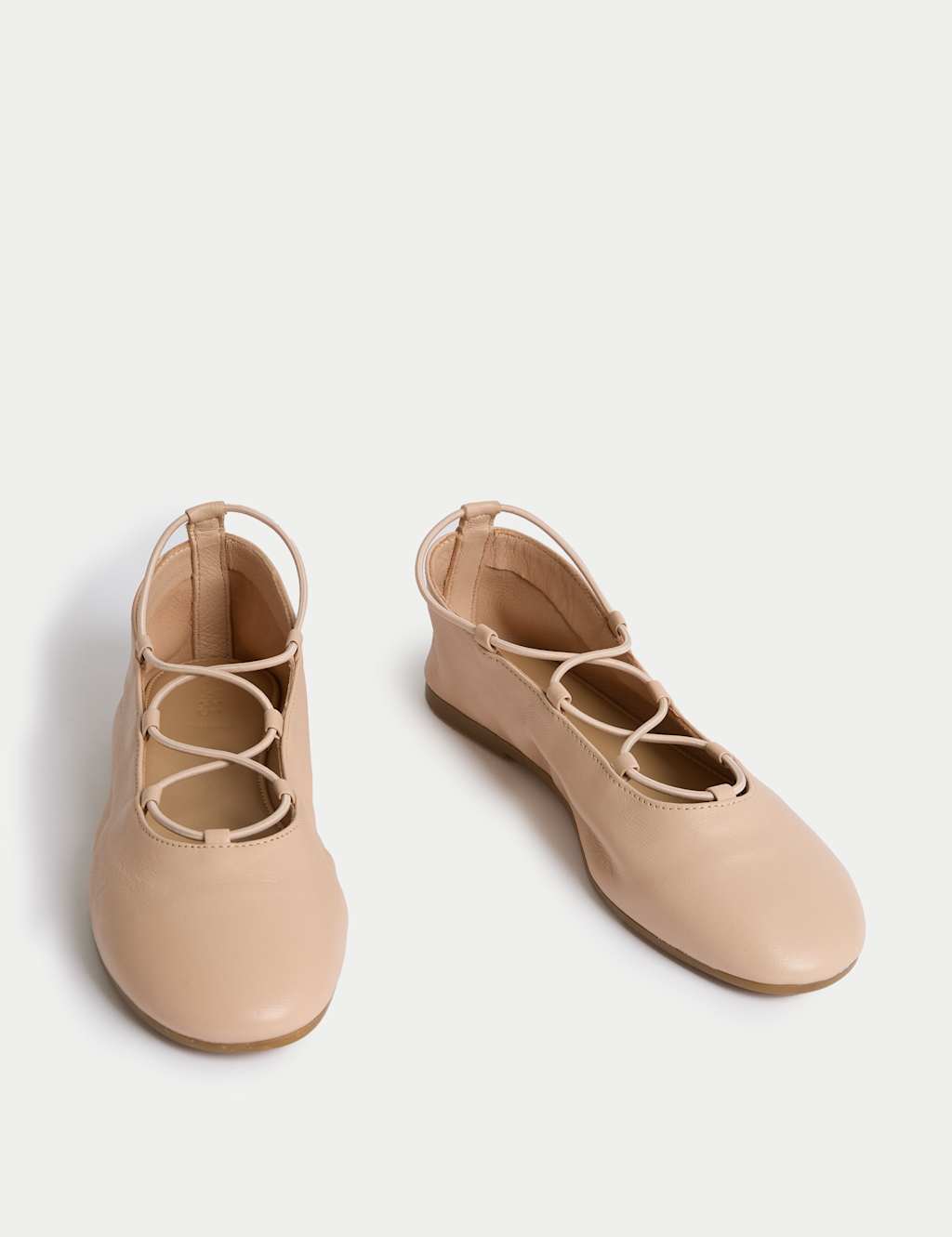 Leather Strappy Flat Ballet Pumps 2 of 3