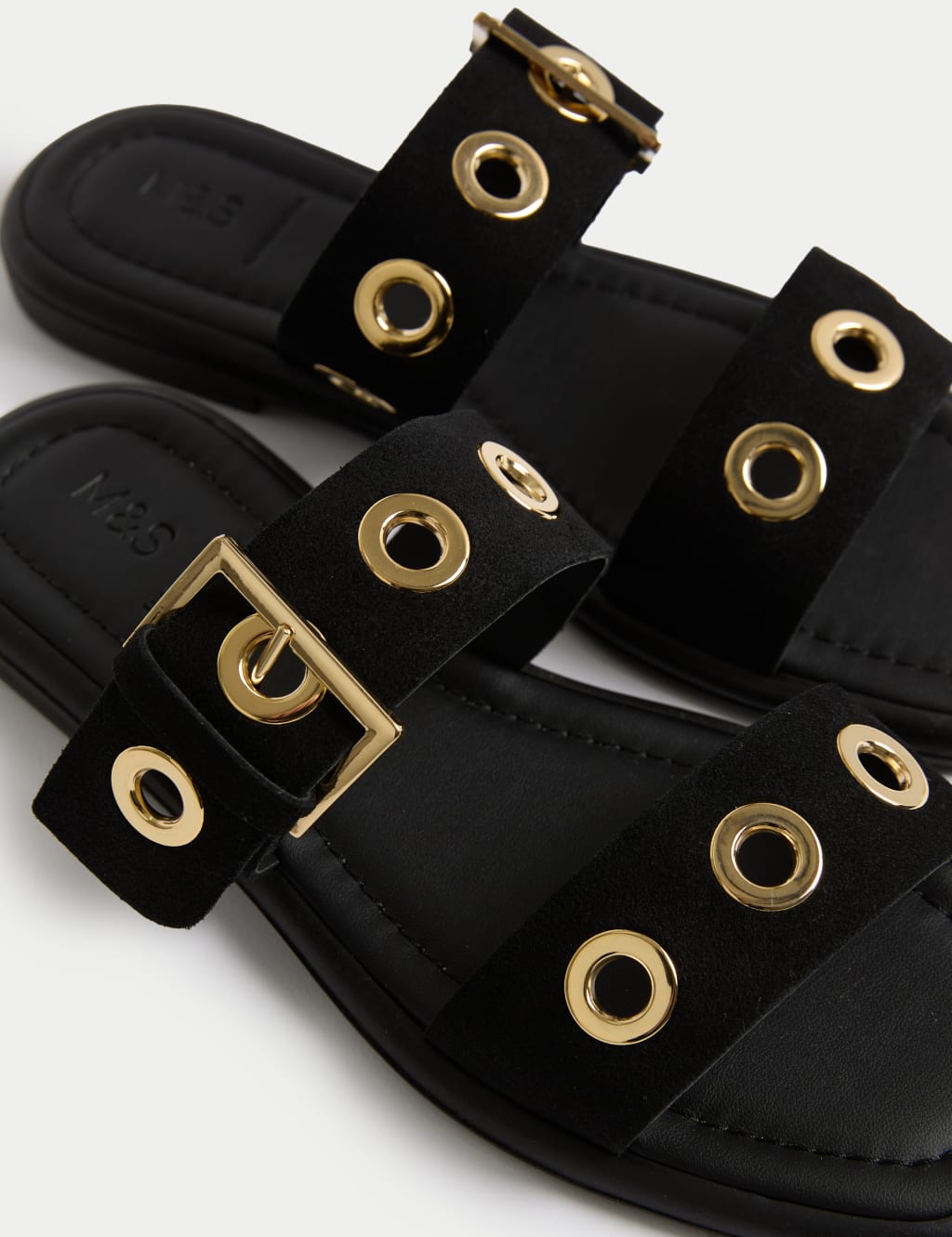 Suede Flat Mule Sandals 3 of 3