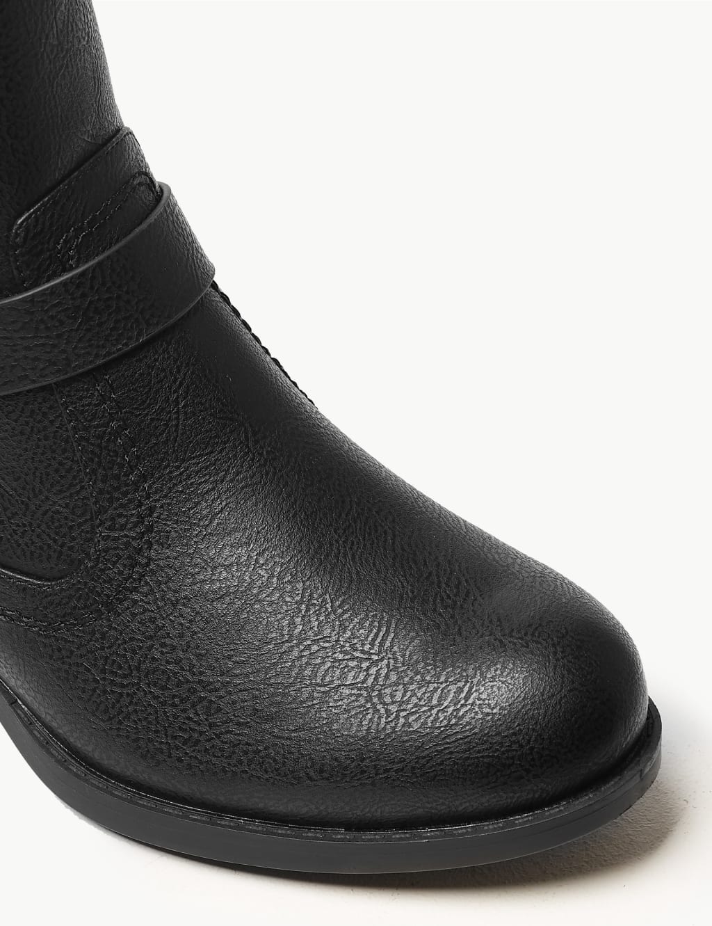 Wide Fit Biker Block Heel Ankle Boots 4 of 5