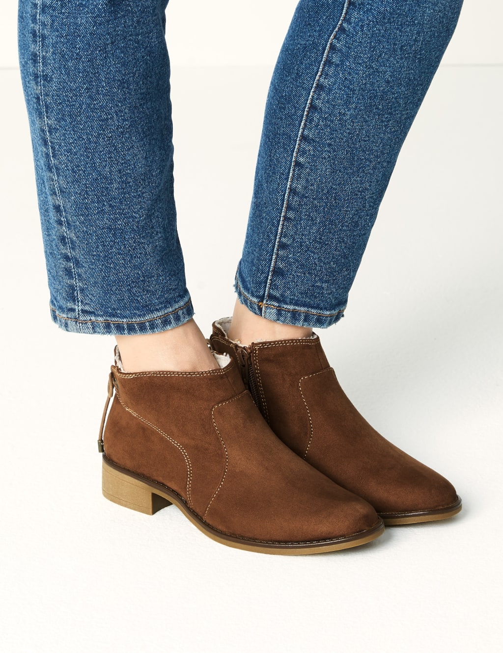 Marks and spencer suede ankle boots deals