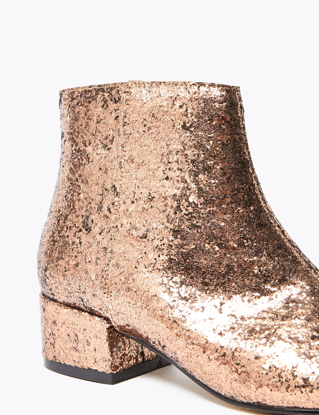 Glitter Low Block Heel Ankle Boots 4 of 5