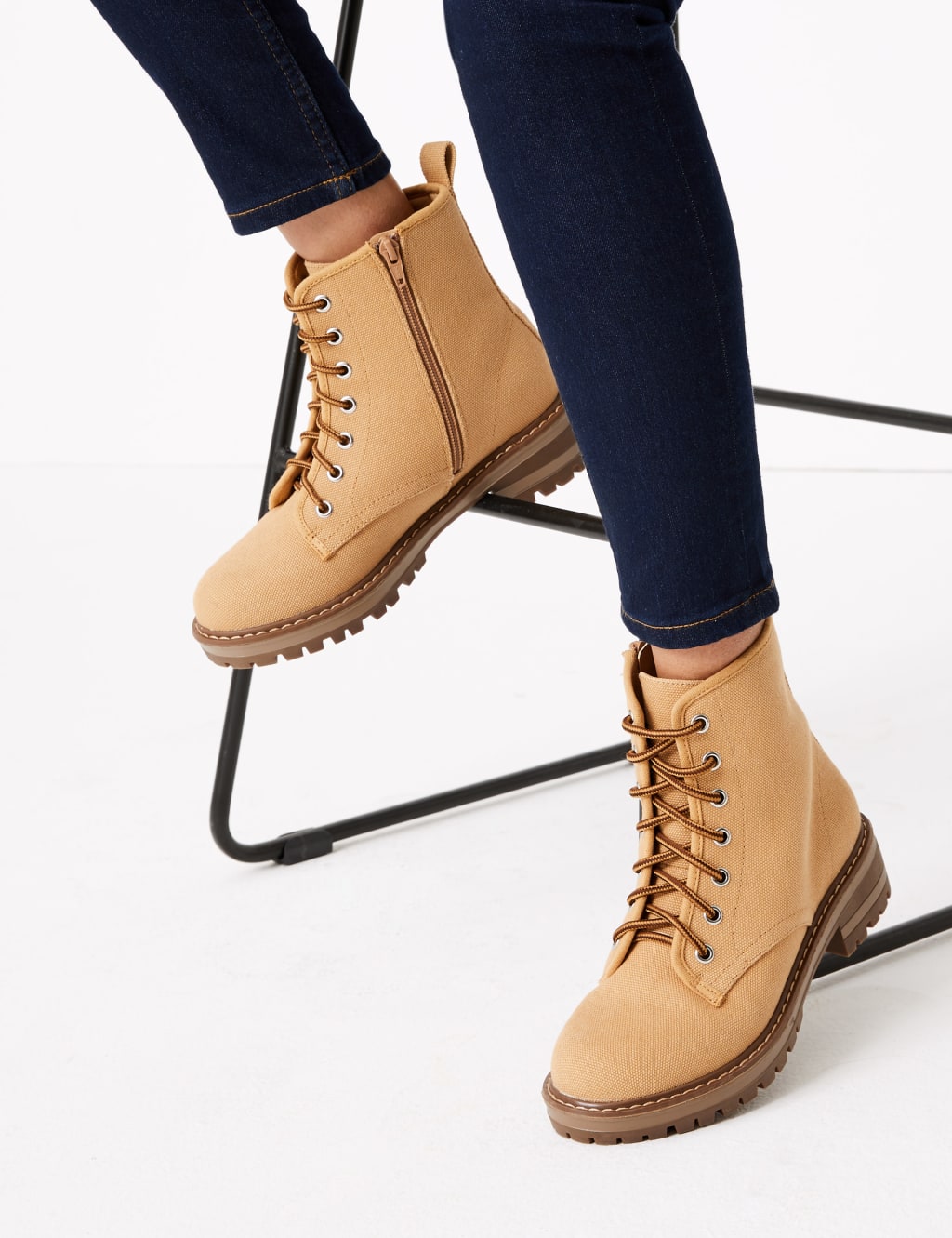 Lace Up Hiker Ankle Boots M S Collection M S