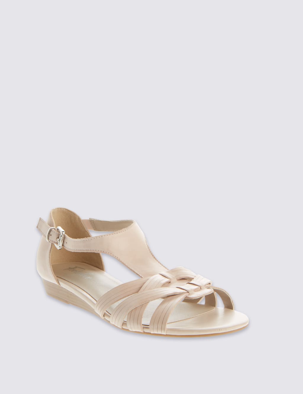 Leather Weave Front T Bar Sandals Footglove M S