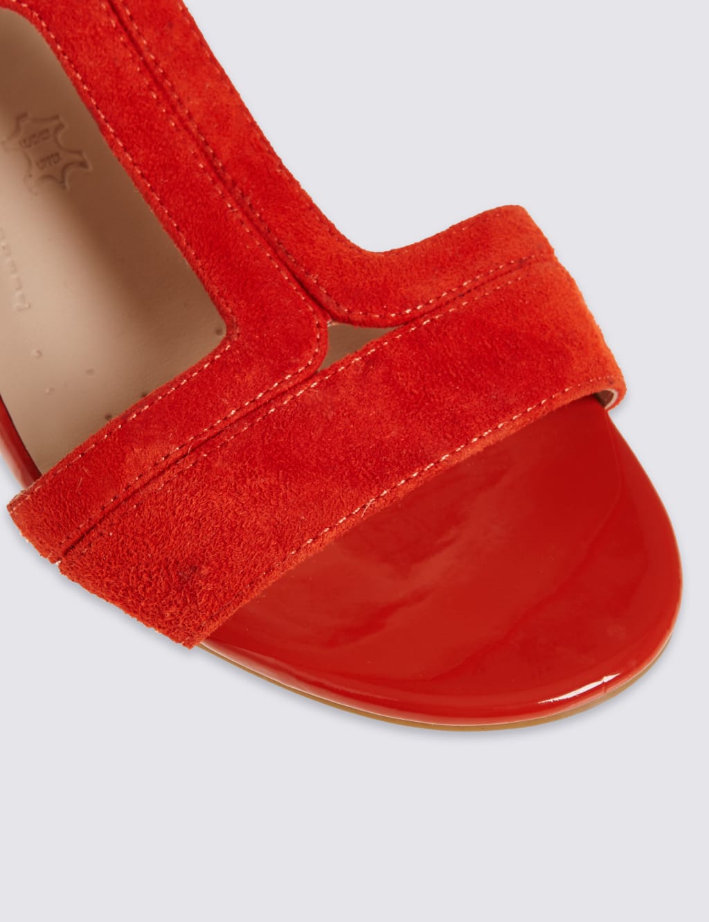 Suede Block Heel T Bar Sandals M S Collection M S
