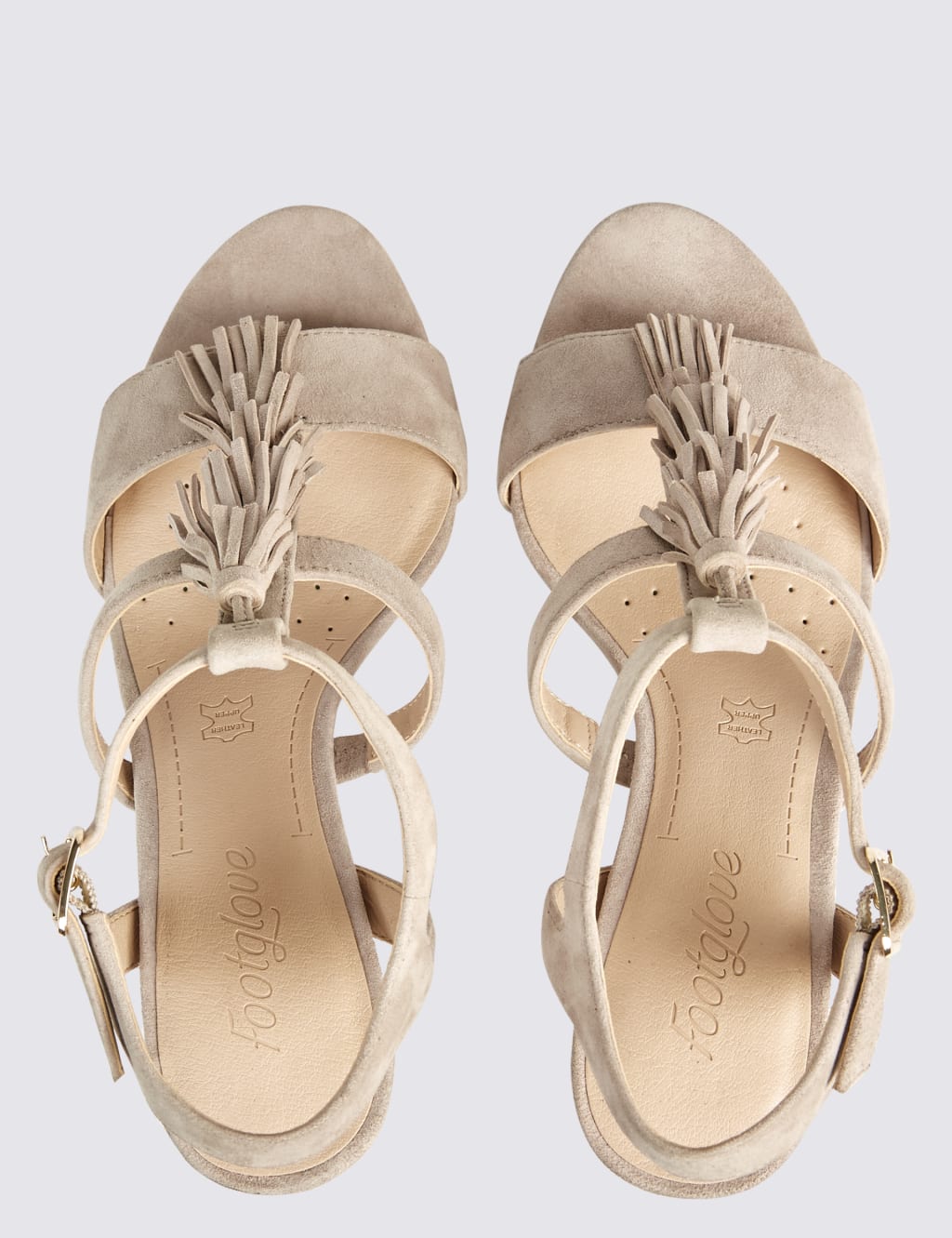 Suede Angular Heel Tassel Sandals 4 of 6