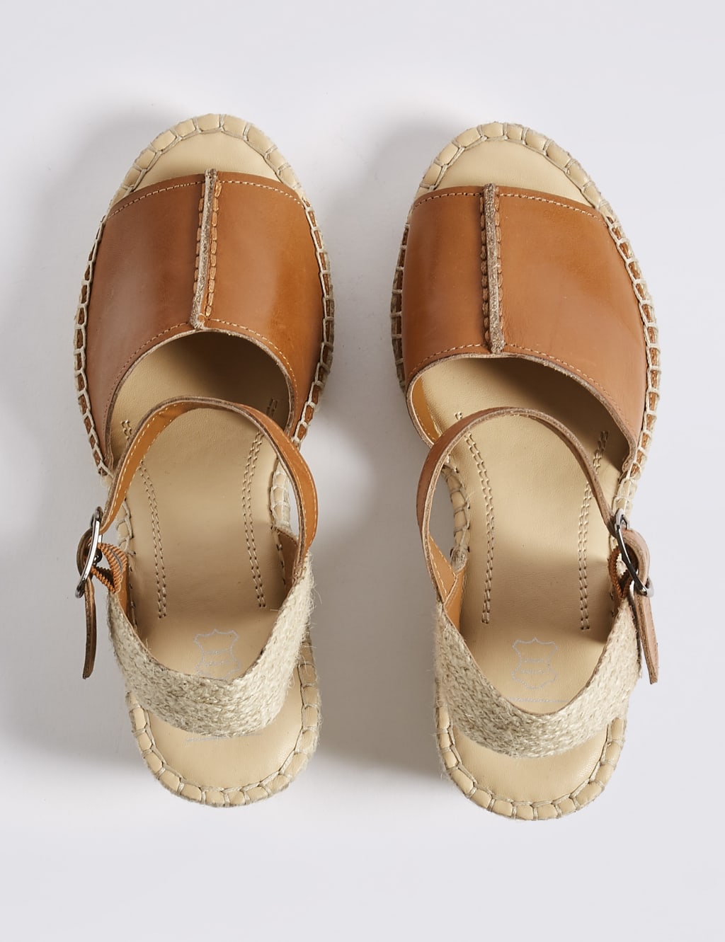 Leather Wedge Heel Espadrilles 4 of 6