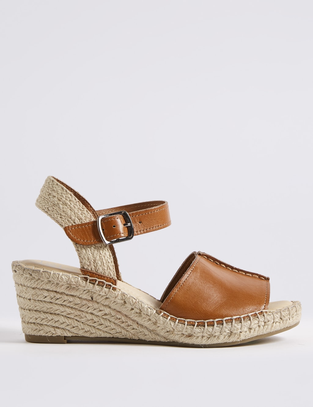 Leather Wedge Heel Espadrilles 2 of 6