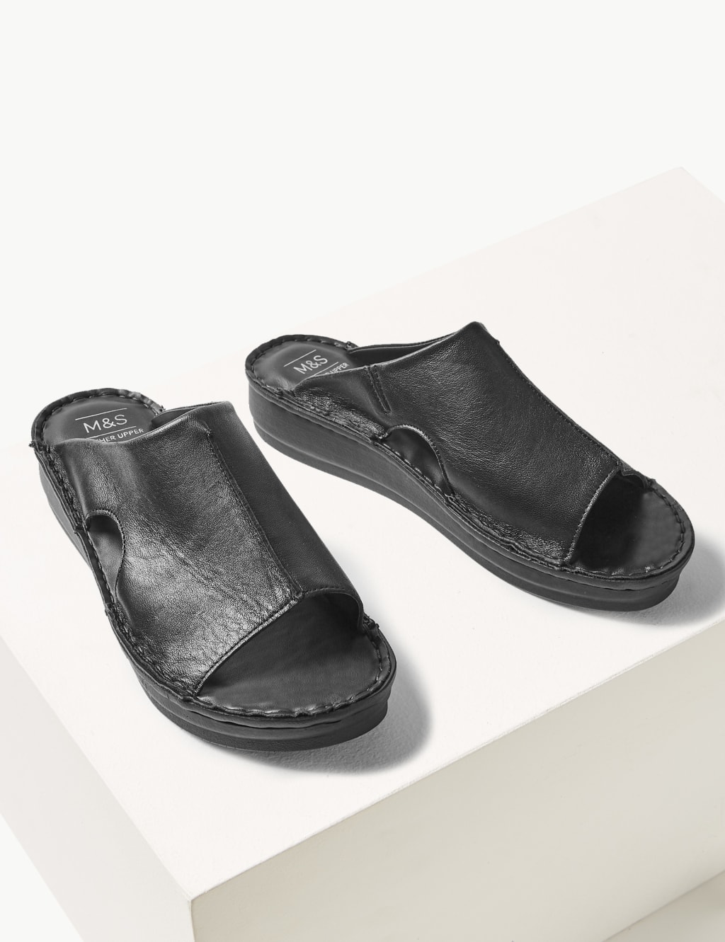 Leather Flatform Seamed Mule 3 of 6
