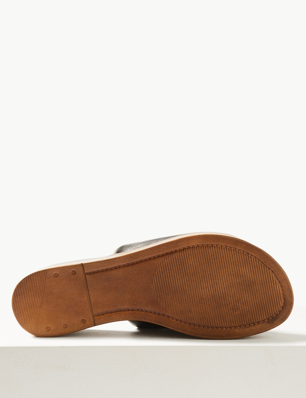 Leather Flatform Heel Mules 5 of 5