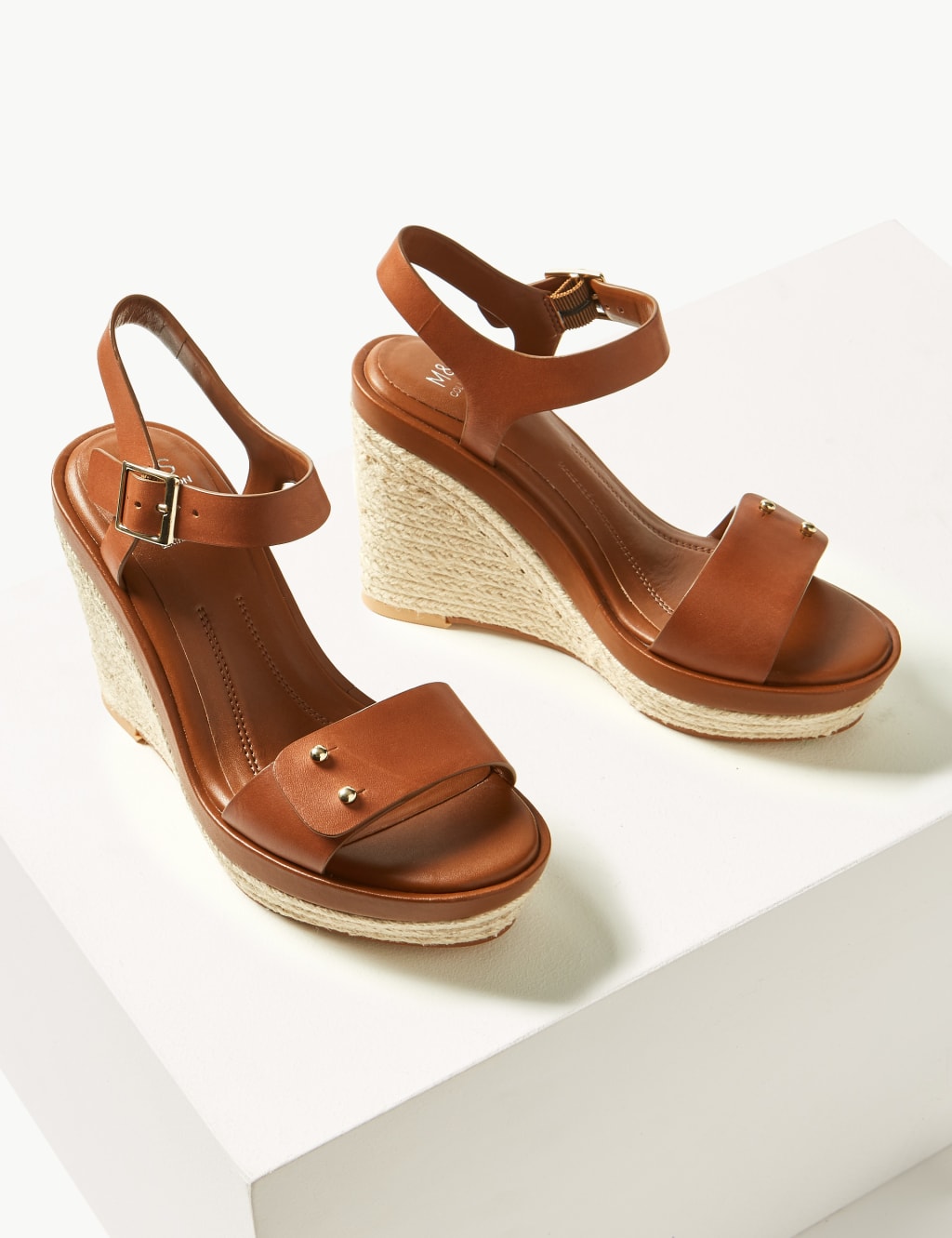 Leather Wedge Heel Espadrilles 3 of 5