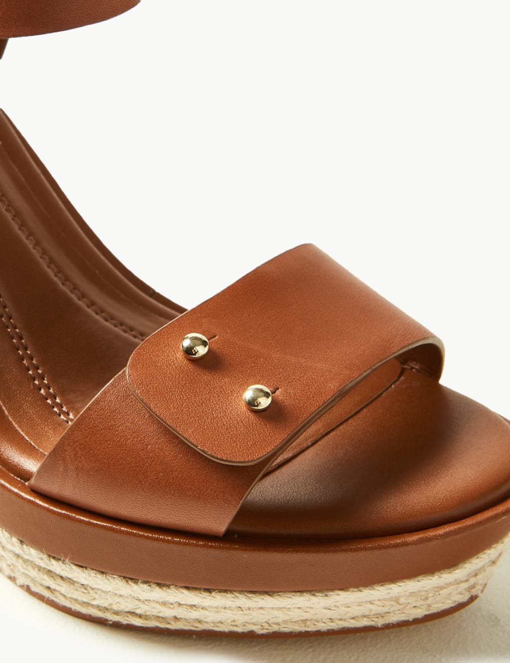 Leather Wedge Heel Espadrilles 4 of 5