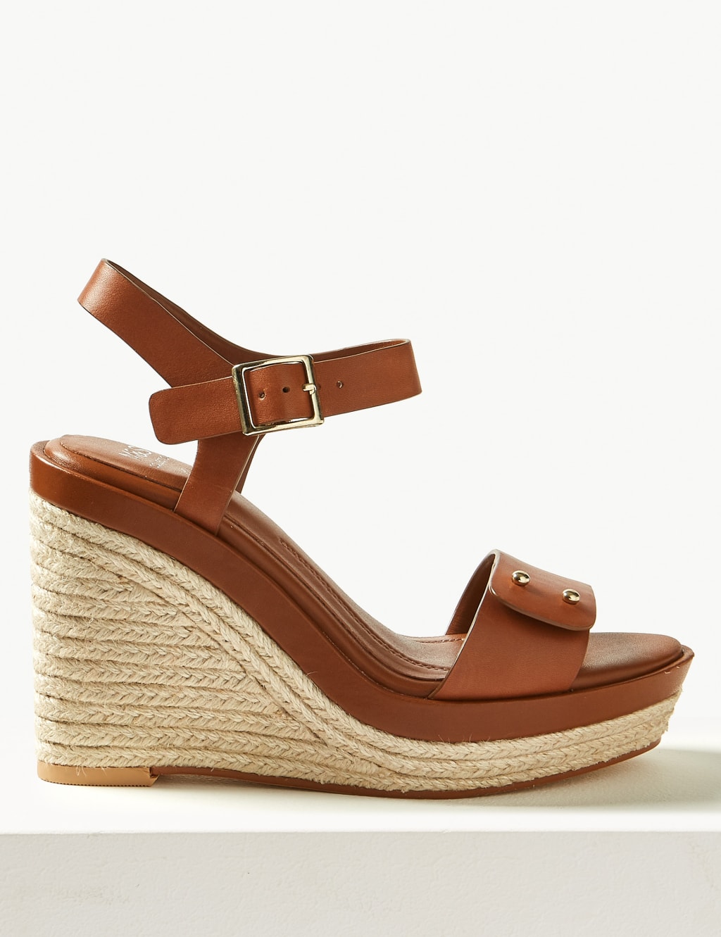 Leather Wedge Heel Espadrilles 2 of 5