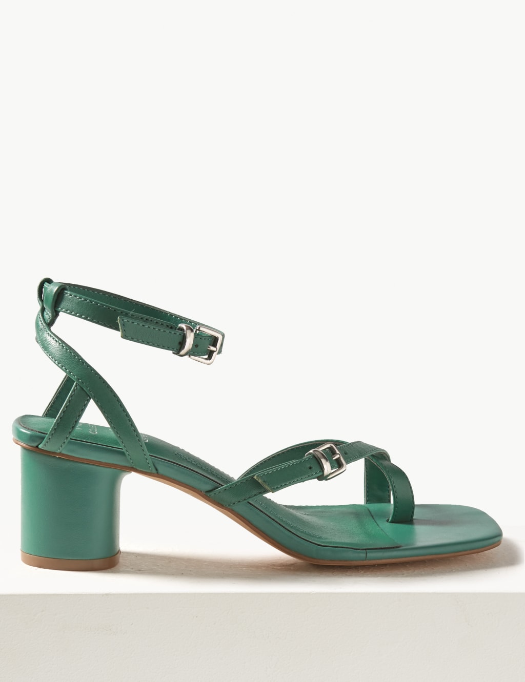 Leather Ankle Strap Sandals 2 of 5