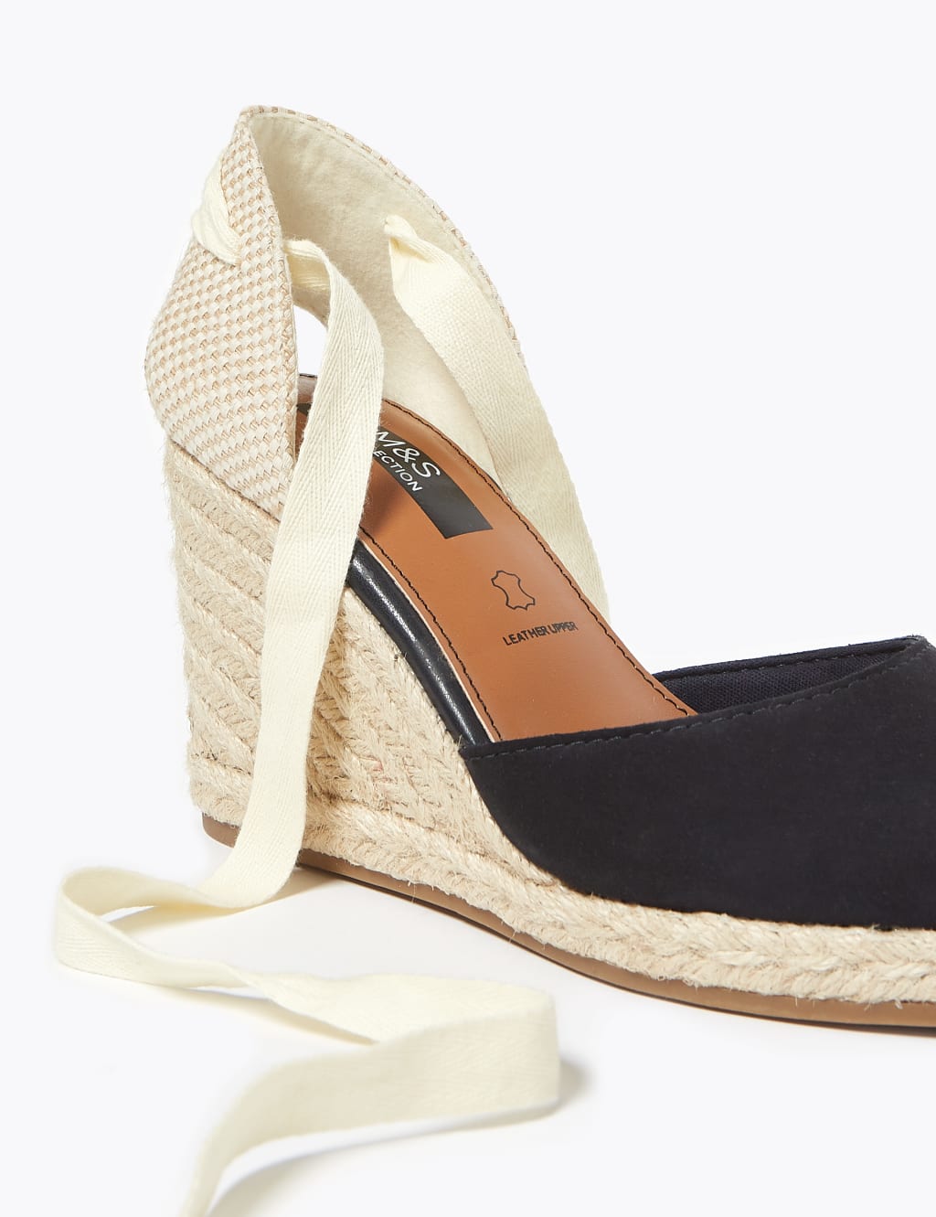Suede Ankle Tie Wedge Espadrilles 4 of 5