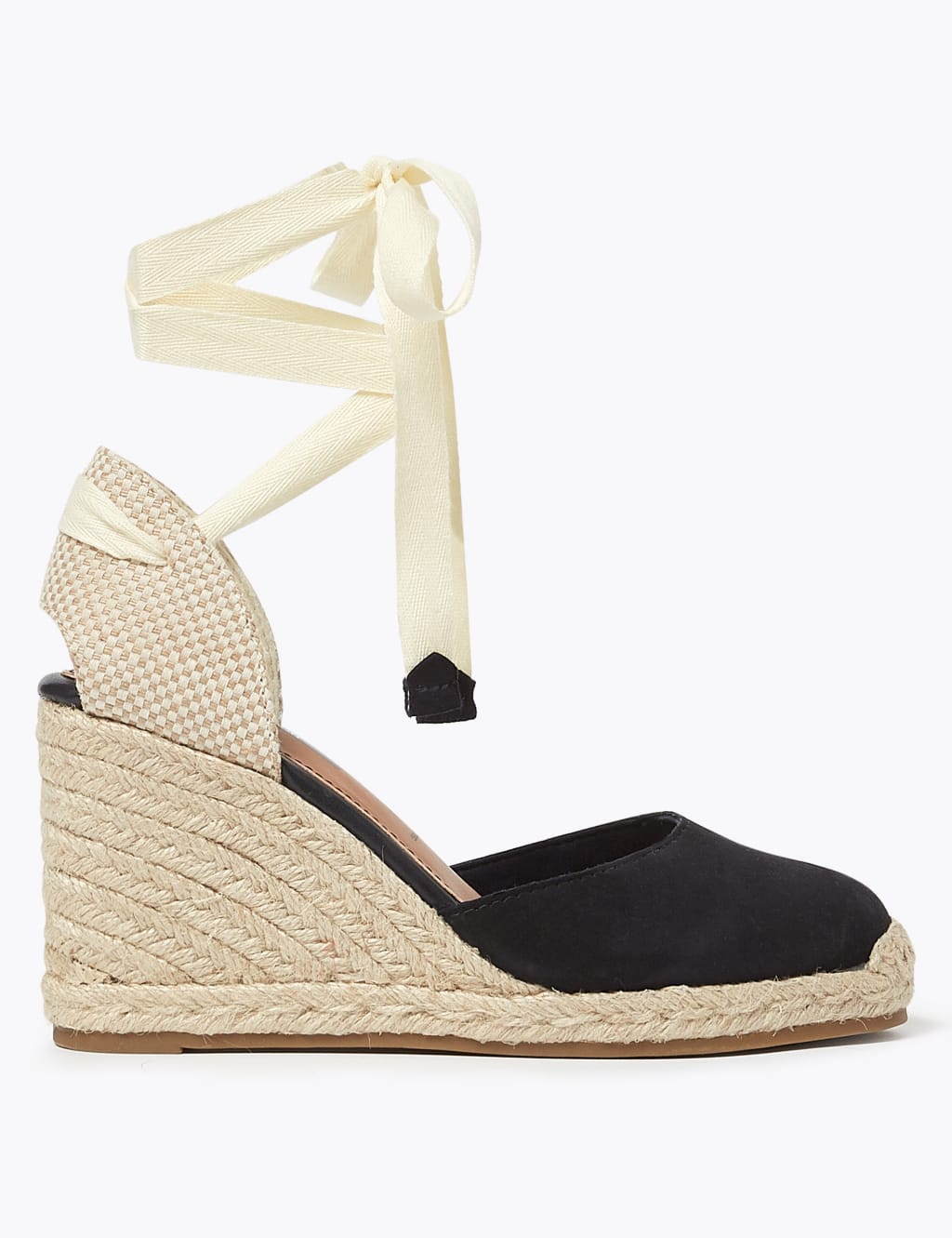 Suede Ankle Tie Wedge Espadrilles 2 of 5