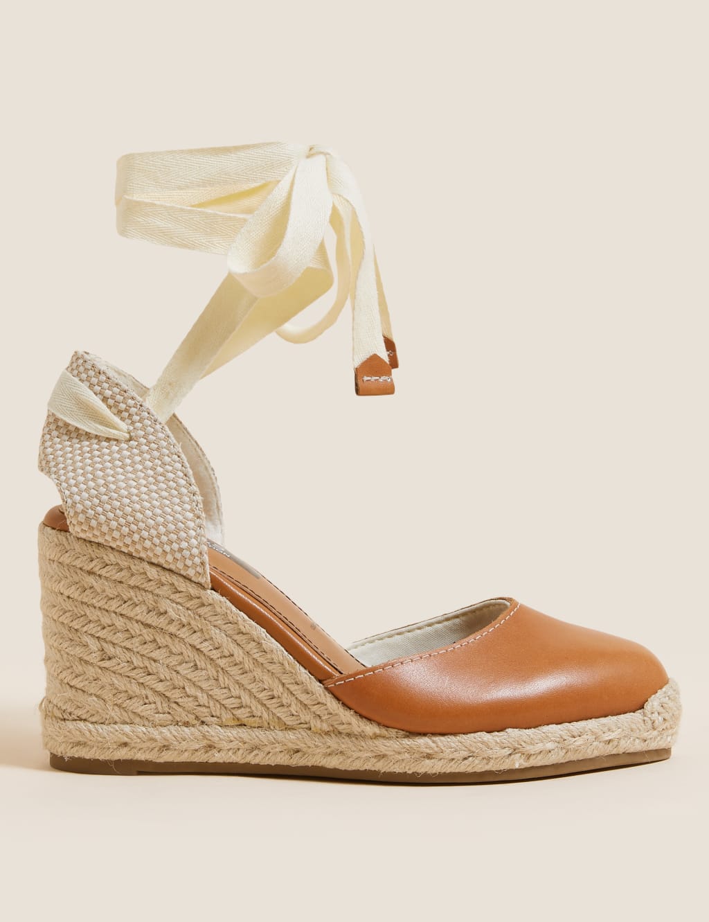 Leather Ankle Strap Wedge Espadrilles 5 of 5
