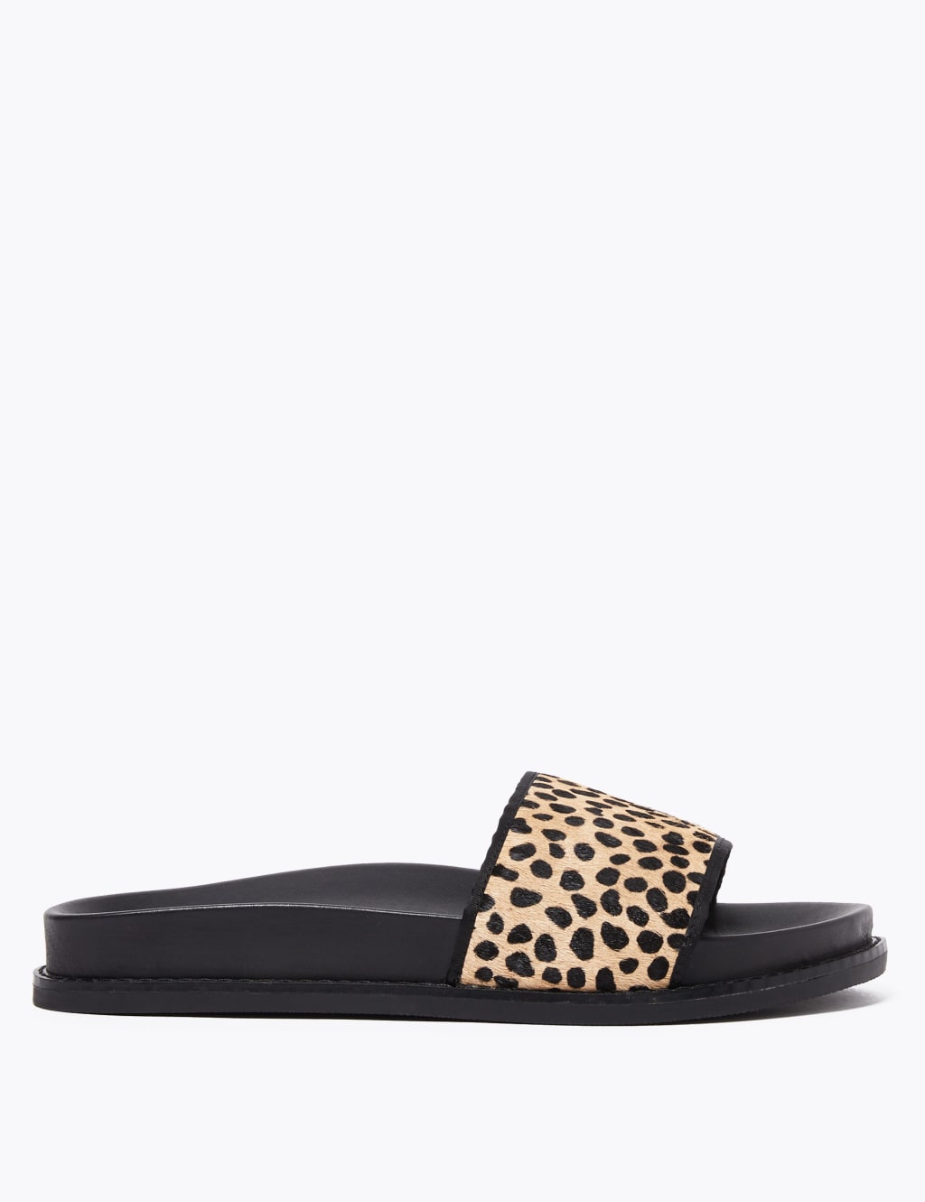 Suede Leopard Print Sliders M S Collection M S