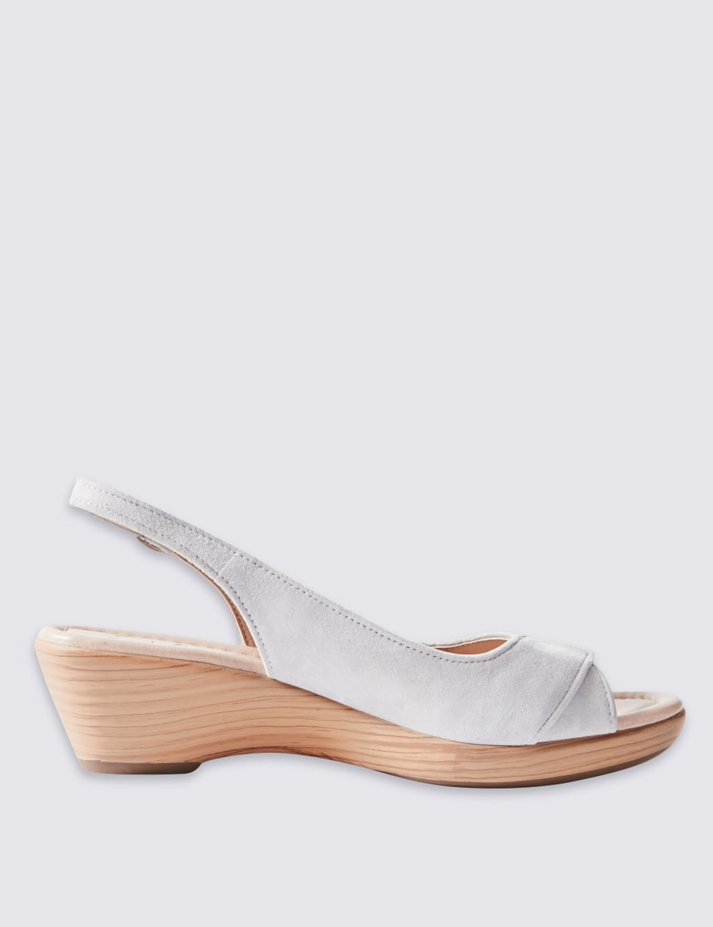 Suede Sling Wedge Sandals with Stain Away™ 3 of 5