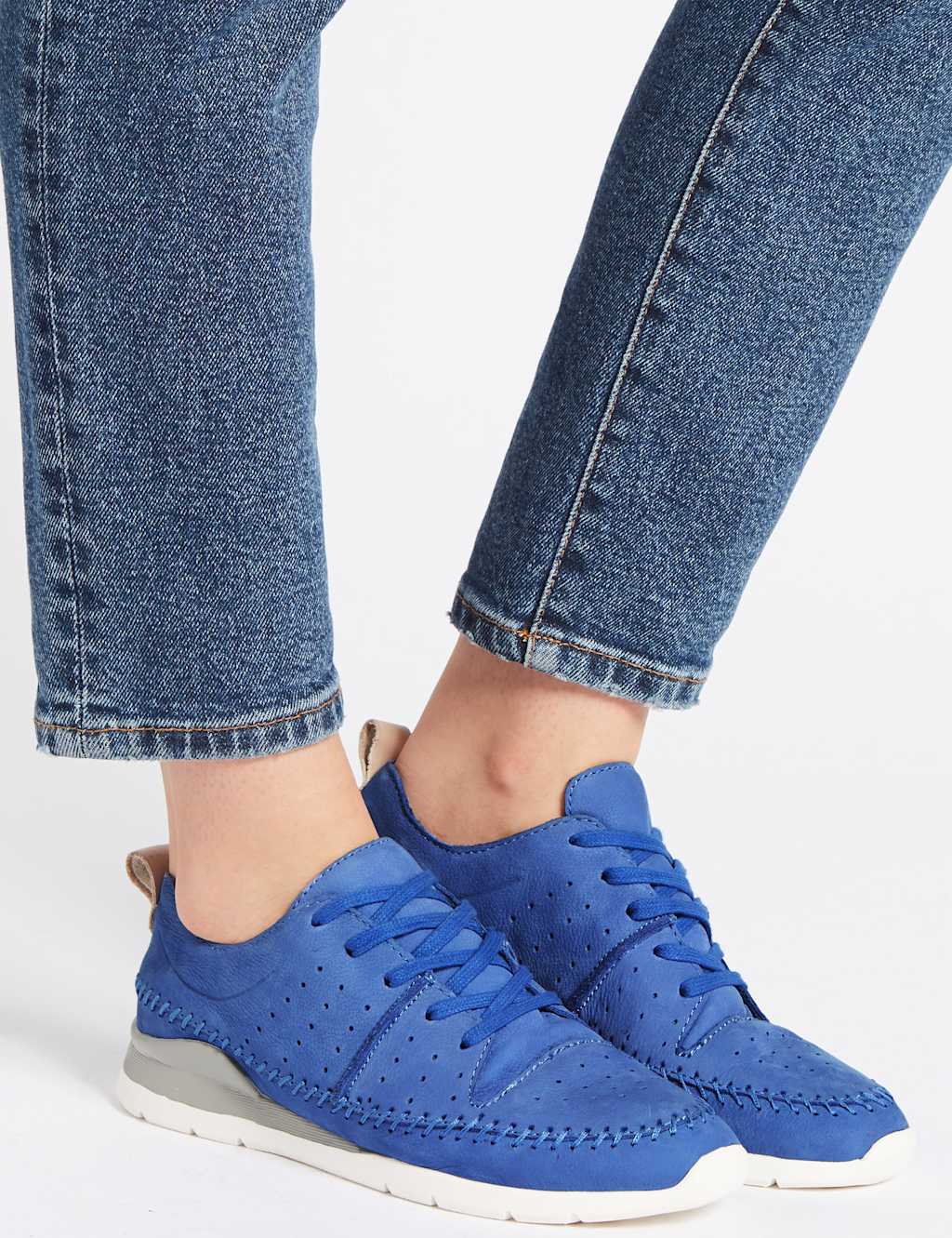 Suede Whipstitch Lace-up Trainers 1 of 6