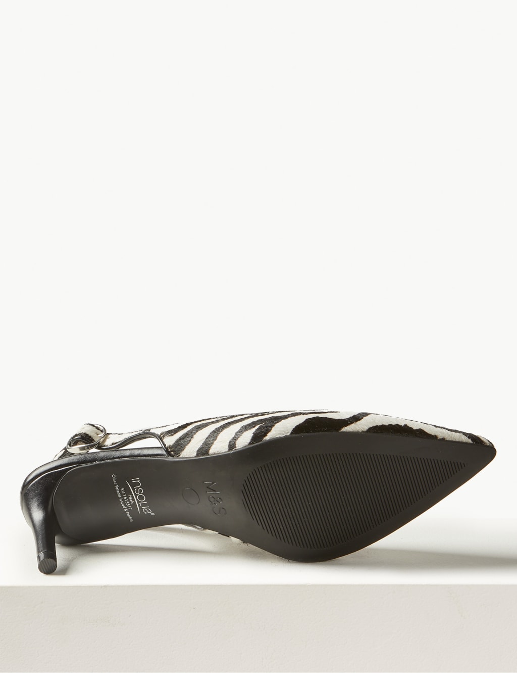 Leather Kitten Heel Slingback Shoes 5 of 5