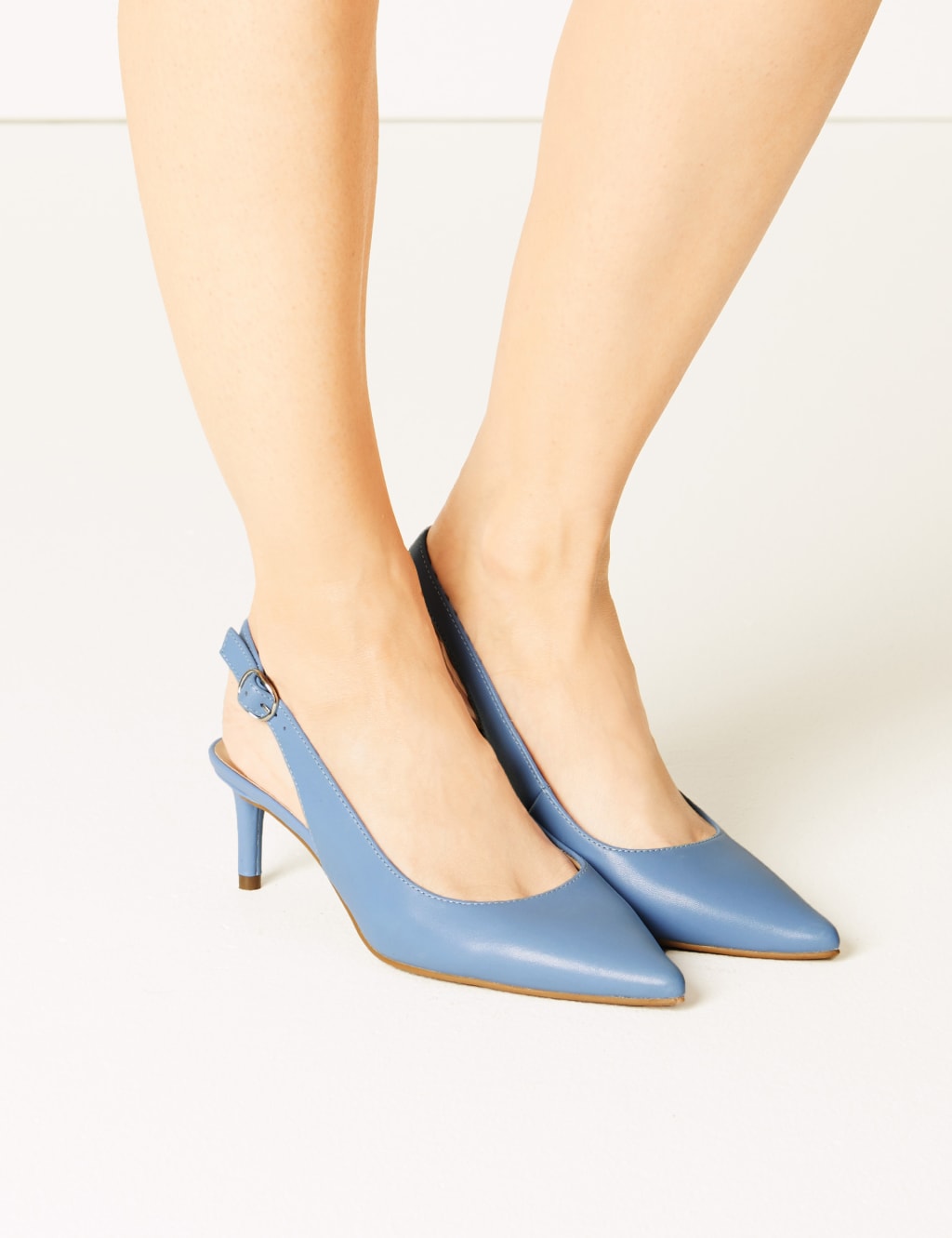 Soft leather kitten heel shoes cheap