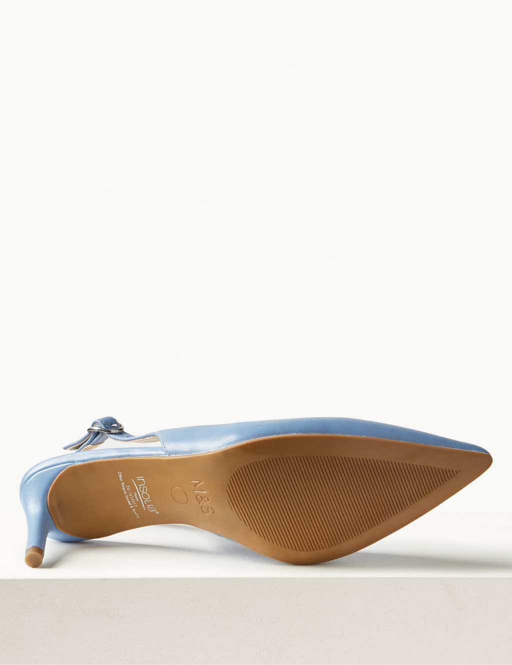 Leather Kitten Heel Slingback Shoes 5 of 5