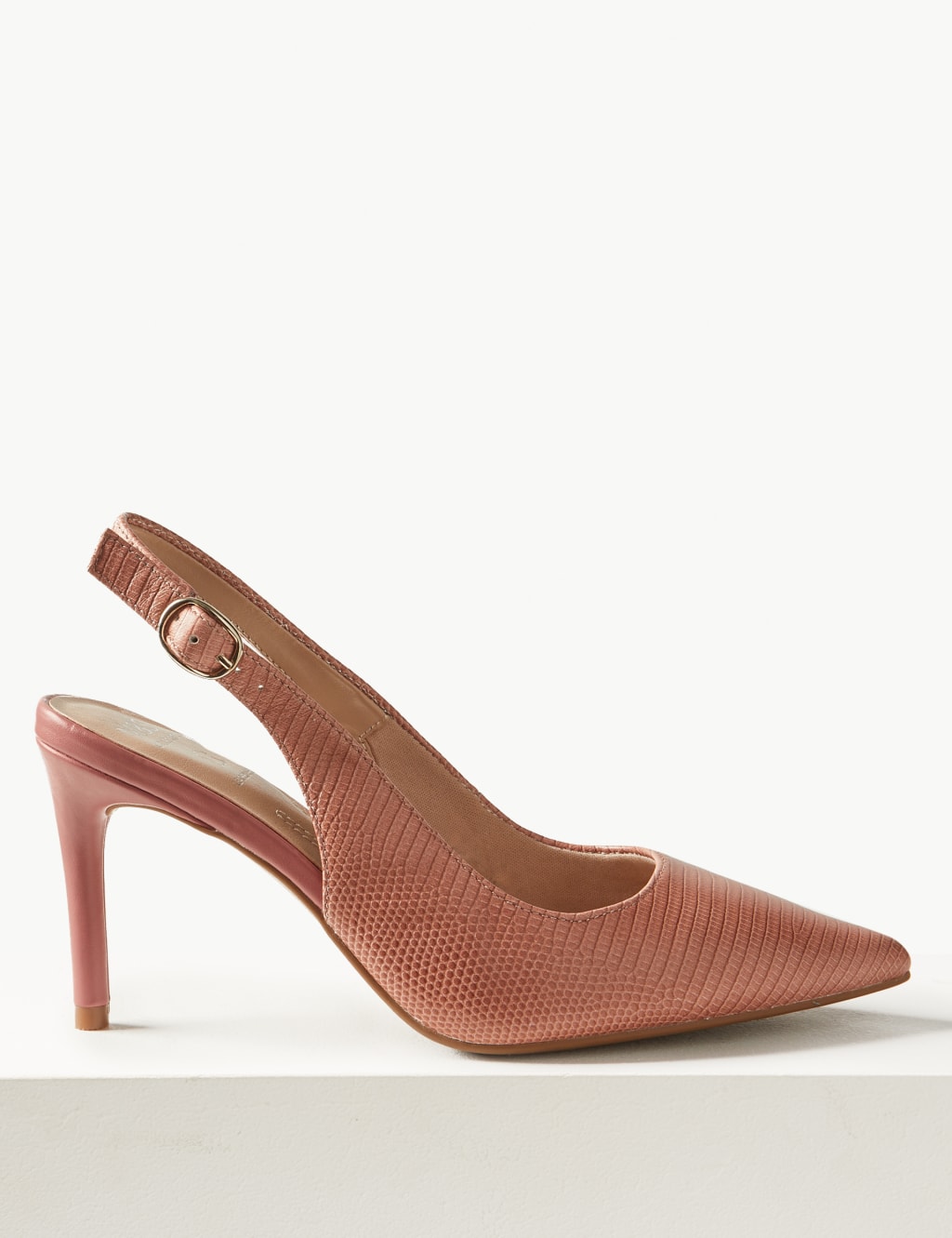 Leather Stiletto Heel Slingback Shoes 2 of 5