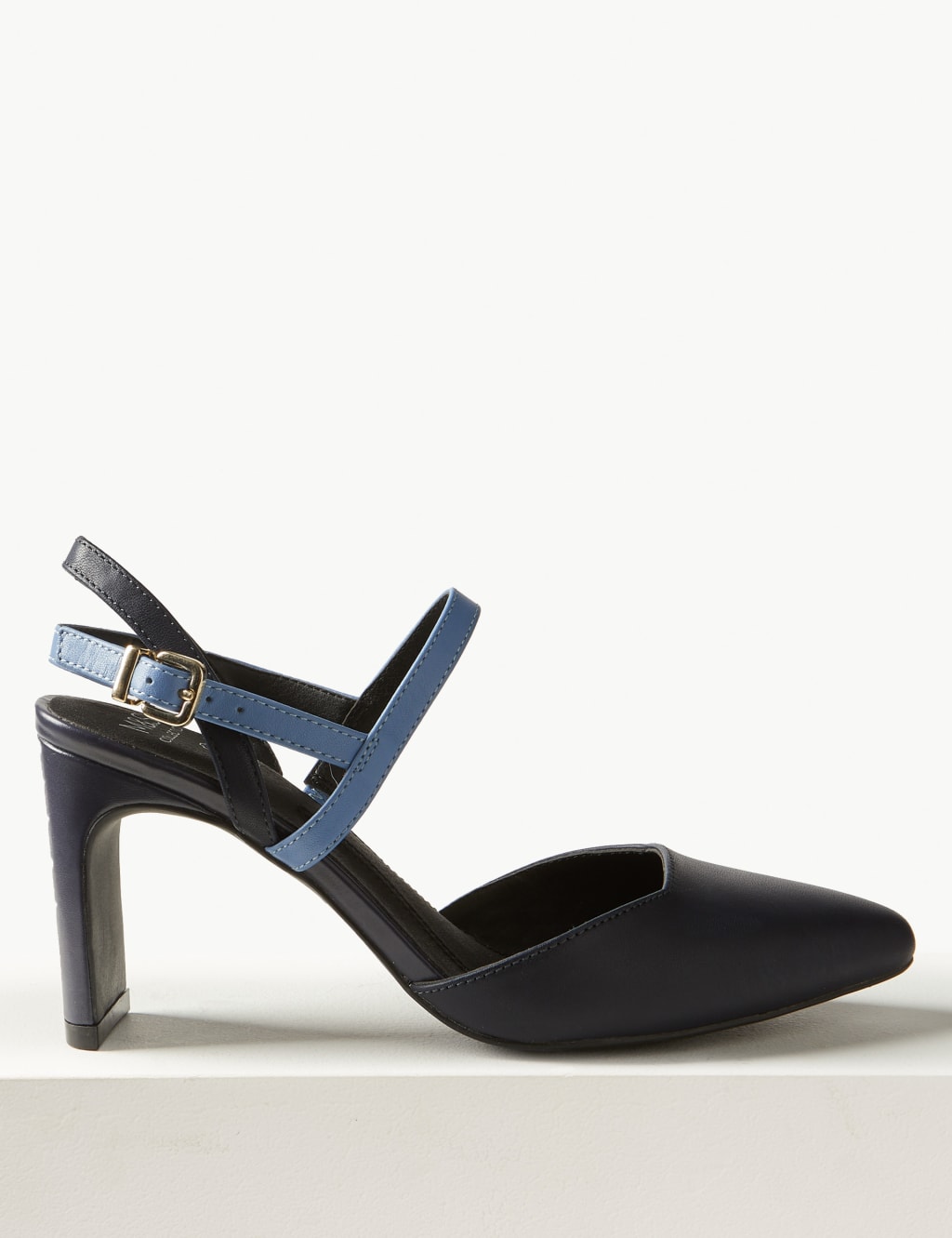 Leather Almond Toe Court Shoes 2 of 5