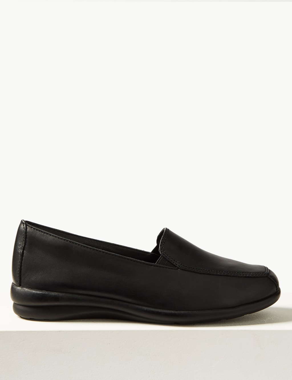 Leather Wedge Heel Loafers M S Collection M S