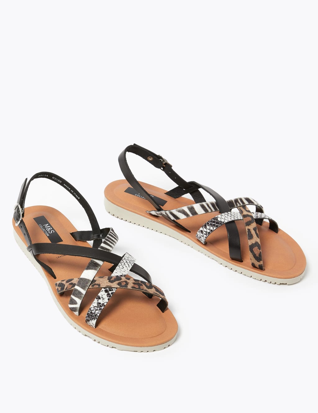 Strappy Flat Gladiator Sandals M S Collection M S