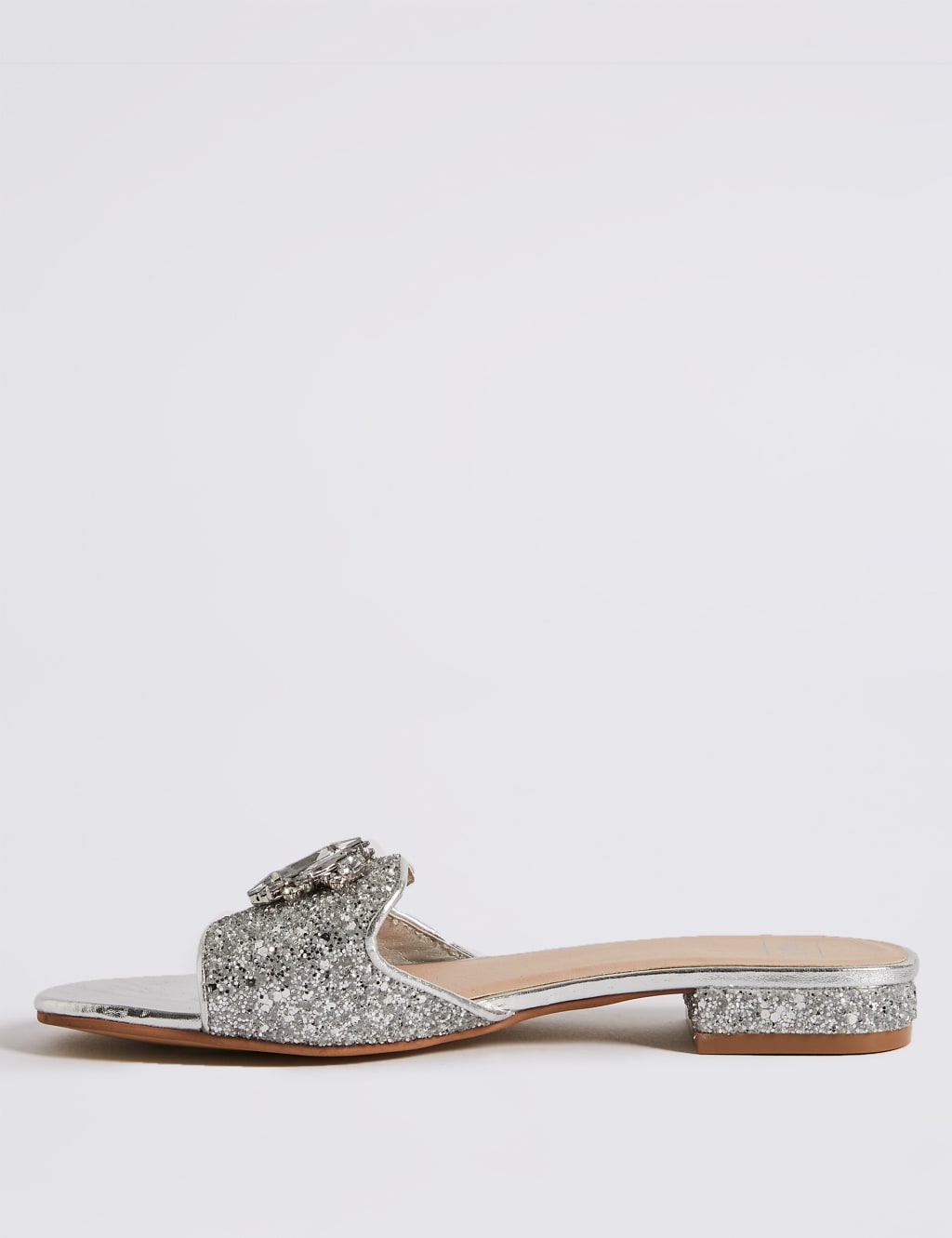 Block Heel Jewel Sparkle Mule Sandals 5 of 6