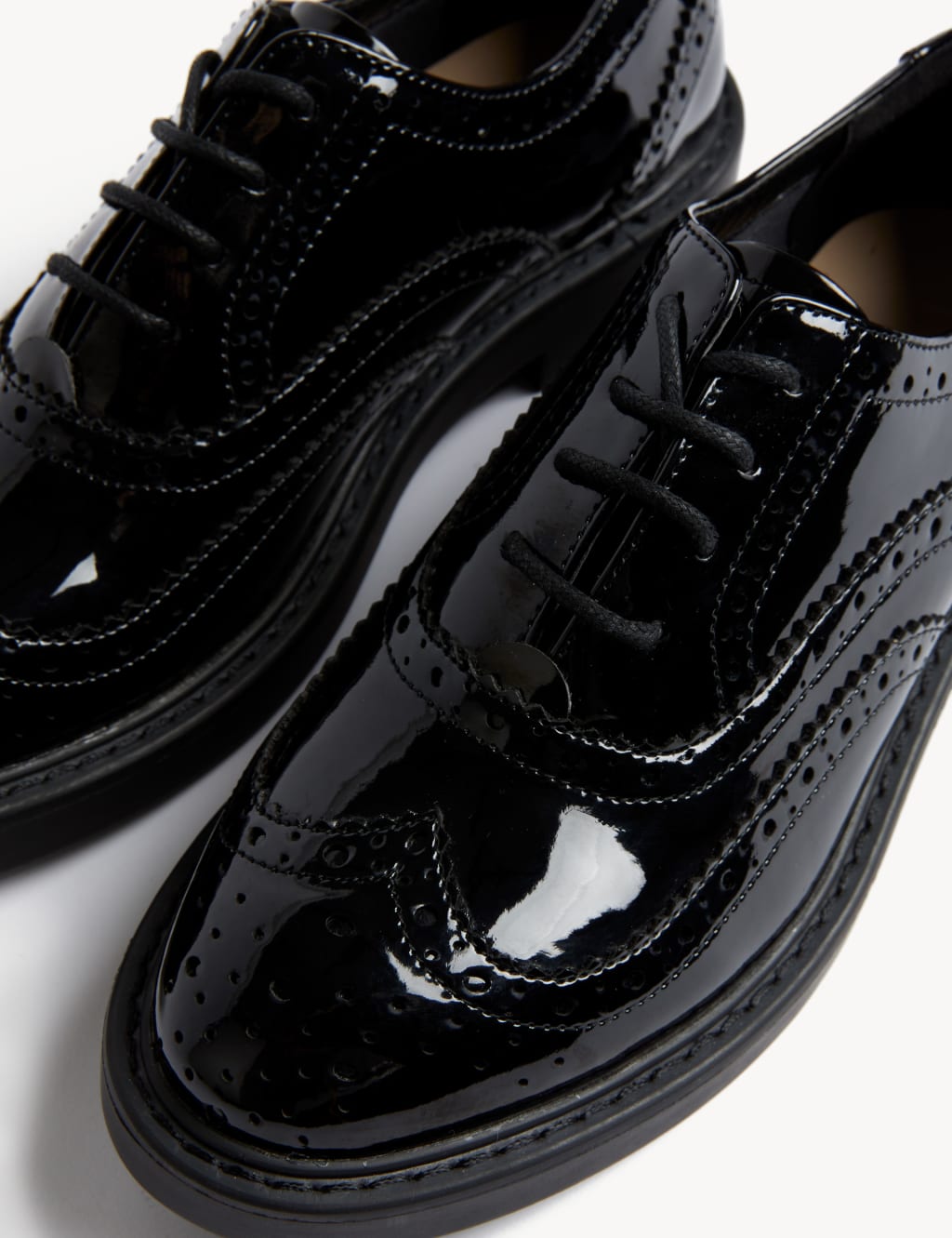 Black patent brogues womens uk shop