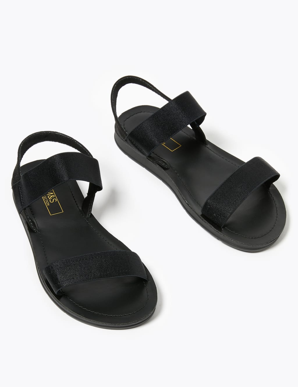 Elastic Strap Flat Open Toe Sandals 2 of 4
