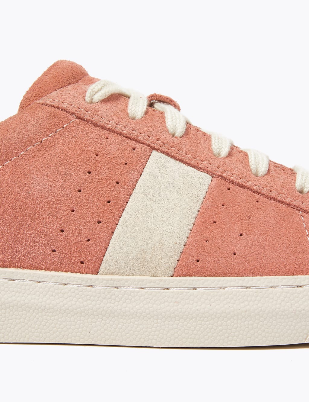 Suede Lace Up Side Stripe Trainers 2 of 3