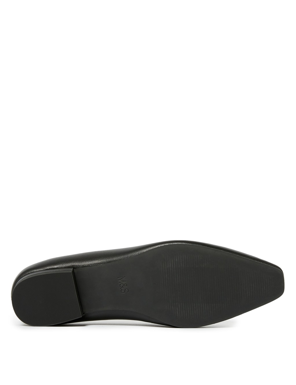 Leather Flat Chisel Toe Ballerina Pumps 7 of 7