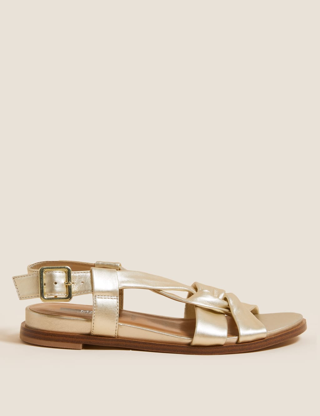 Wide Fit Leather Knot Gladiator Sandals M S Collection M S
