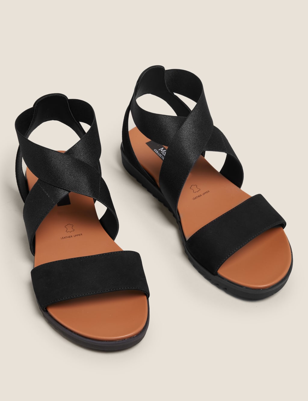 Wide Fit Leather Ankle Strap Flat Sandals 2 of 5