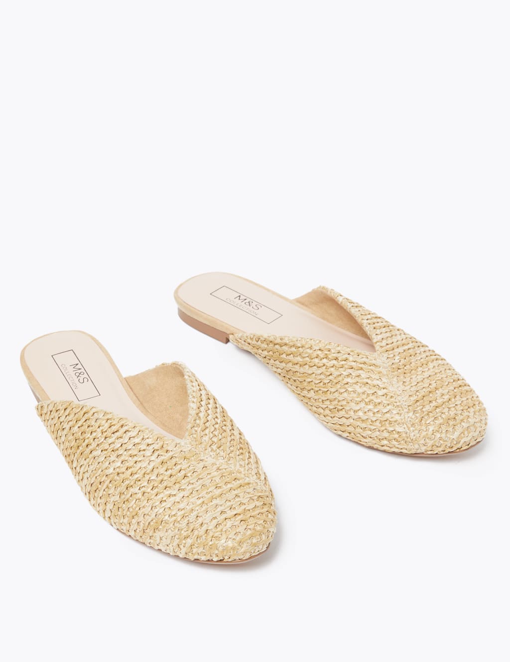 Almond Toe Mules M S Collection M S